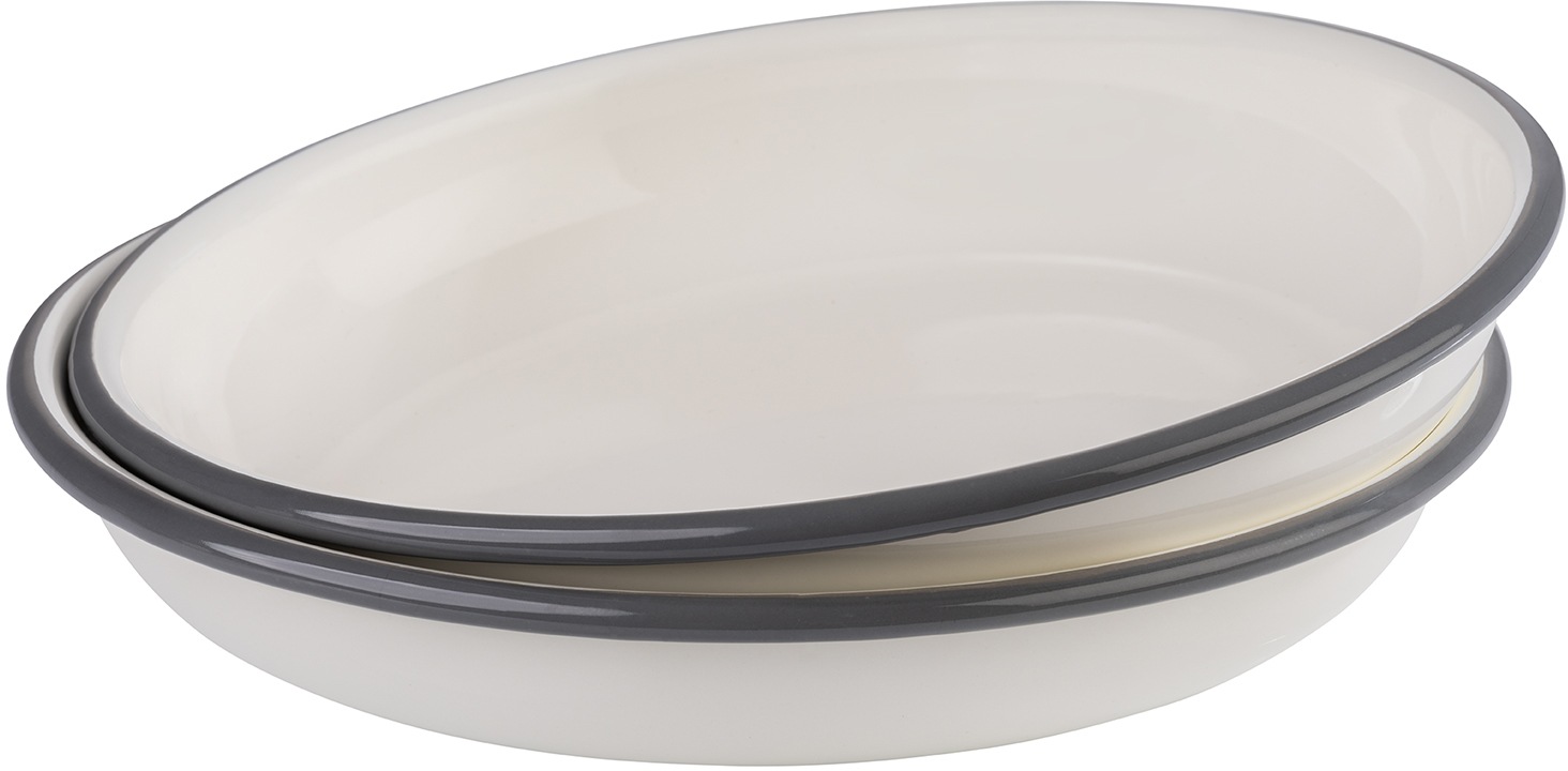 APS Speiseteller »Emaille-Teller tief«, (Set, 2 St.), Emaille, tief, Ø 22 cm H: 3,5 cm