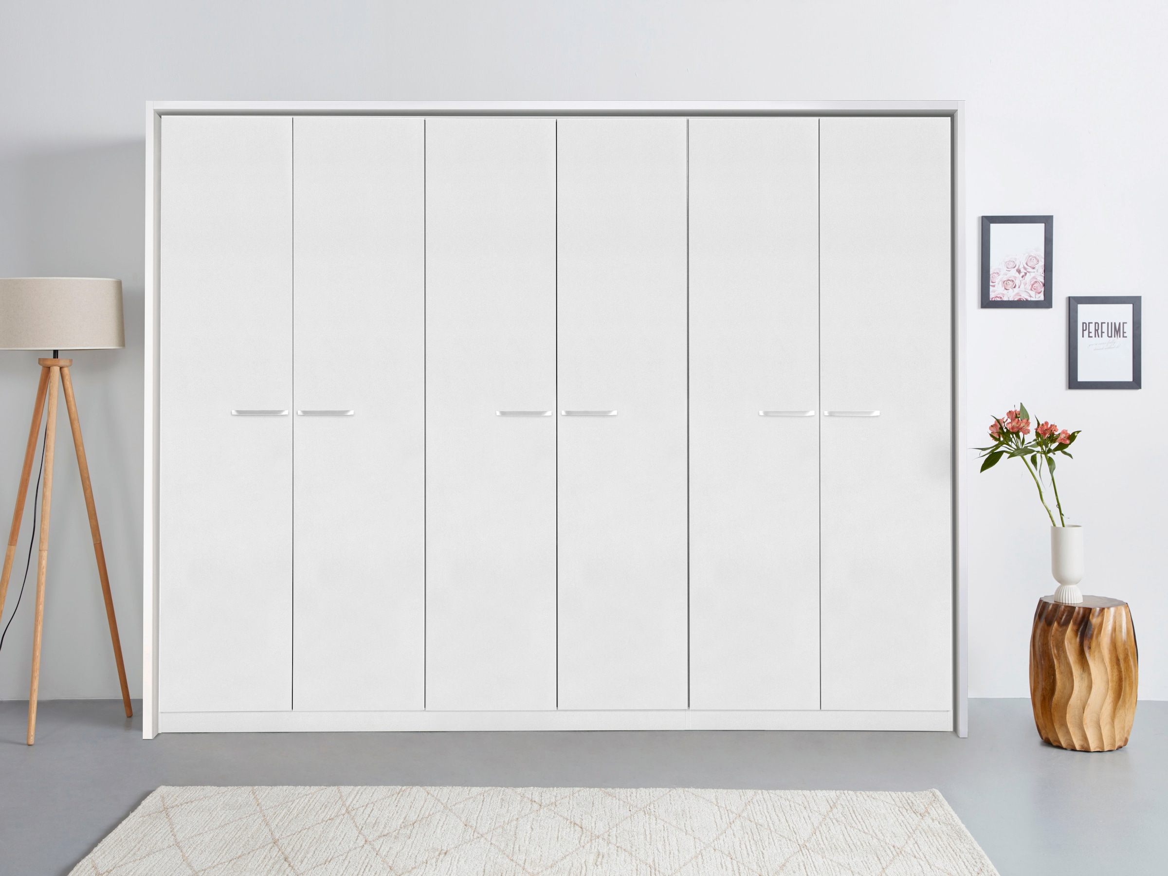 OTTO home "Mehrzweckschrank Aktenschrank Möbel Mietswohnung Schlafzimmer OTELI" erhältlich in Breiten 230/275 cm inkl. Innenschubladen und extra Böden, inkl. Passepartout optional mit Beleuchtung MADE IN GERMANY