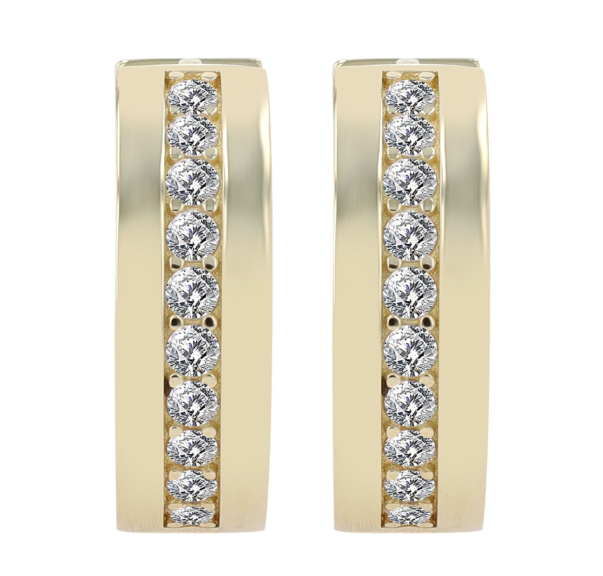 Adelia´s Klappcreolen "Ohrringe – Klappcreole aus 333 Gold mit Zirkonia" Ideal zum Verschenken – schlicht und stilvoll
