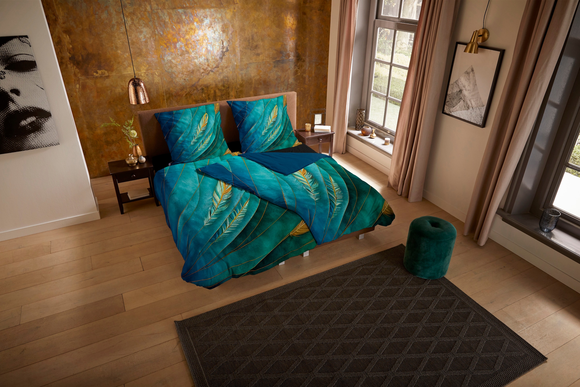 PURE luxury collection Wendebettwäsche "Neva" 2 Stk. Mikrofaser, 135x200, P günstig online kaufen