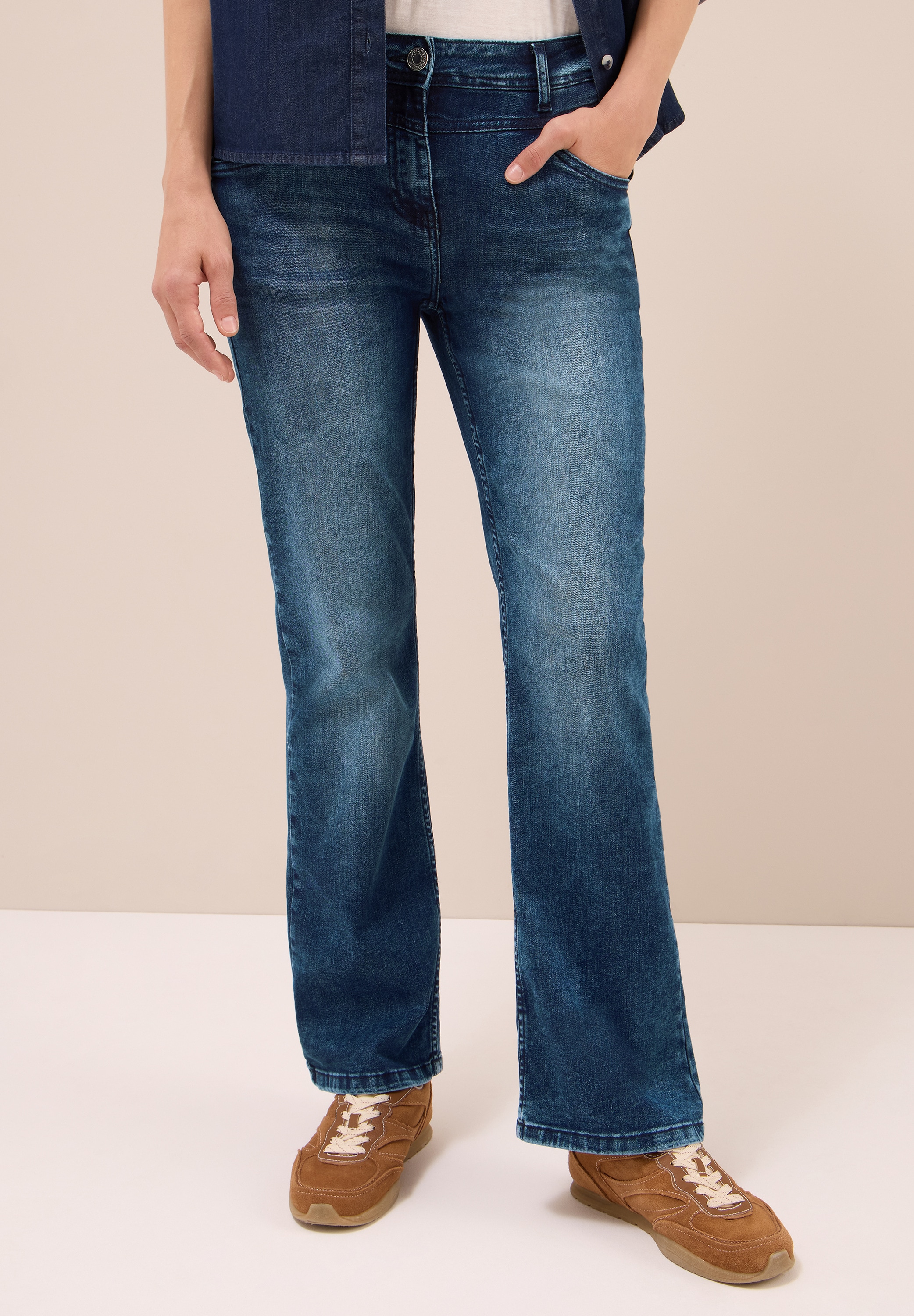 Cecil Bootcut-Jeans High Waist