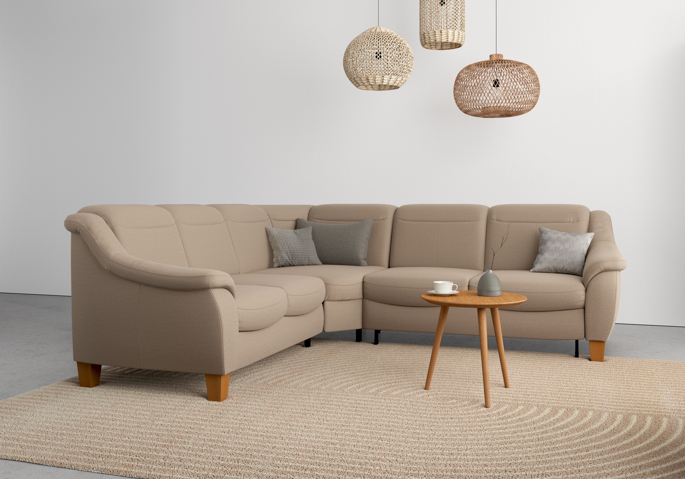 OTTO home Ecksofa "Caldera L-Form" Federkern, optional Kopfteilverstellung, Schlaffunktion & Bettkasten