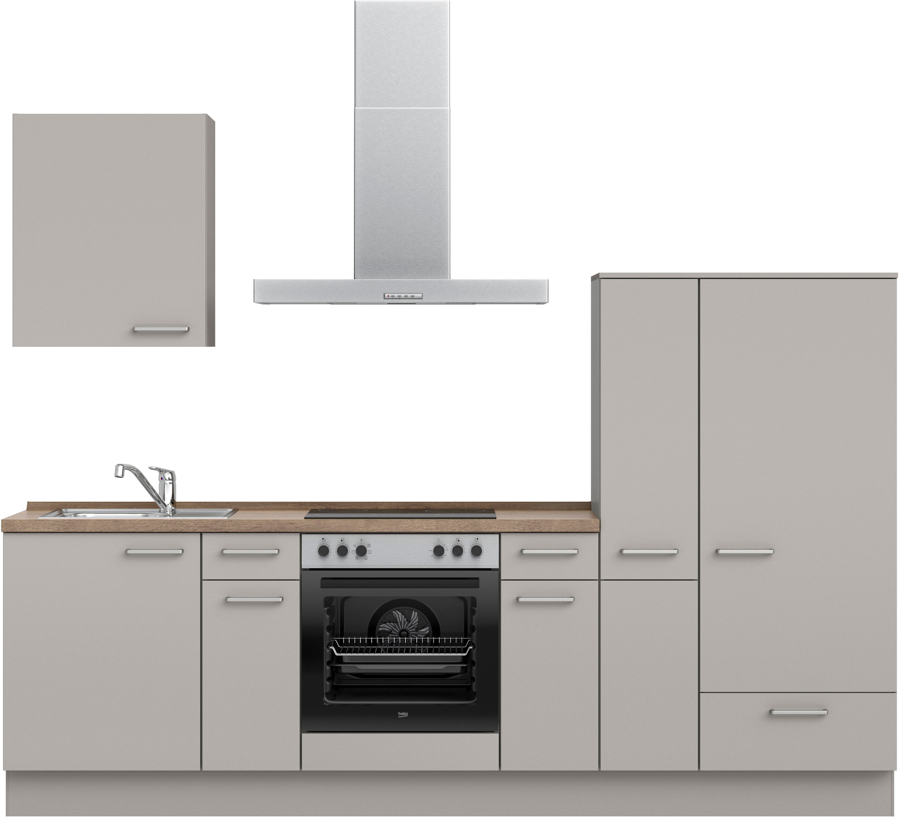 nobilia ""Touch I", NEU: individuell anpassbar mit gratis Profi-Beratung" vormontiert, Breite 270 cm, Ausrichtung wählbar, wahlw. mit E-Geräten
