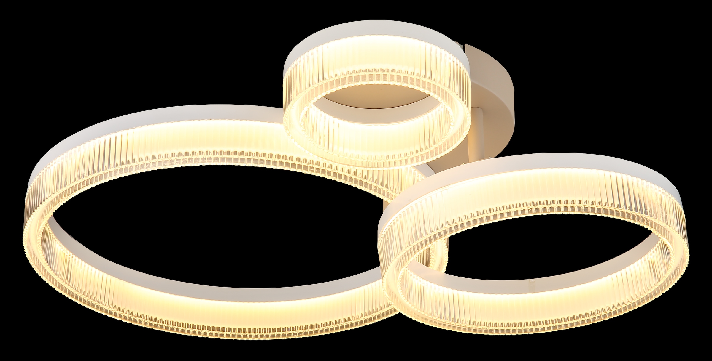 GLOBO LIGHTING Deckenleuchte »ZARA« LED-Modul 1 Stk. Warmweiß Sandfarbene Deckenleuchte mit weißen Kunststoff-Schirmen