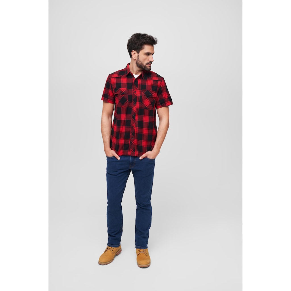 Brandit Langarmhemd »Brandit Herren Checkshirt Halfsleeve«, (1 tlg.)