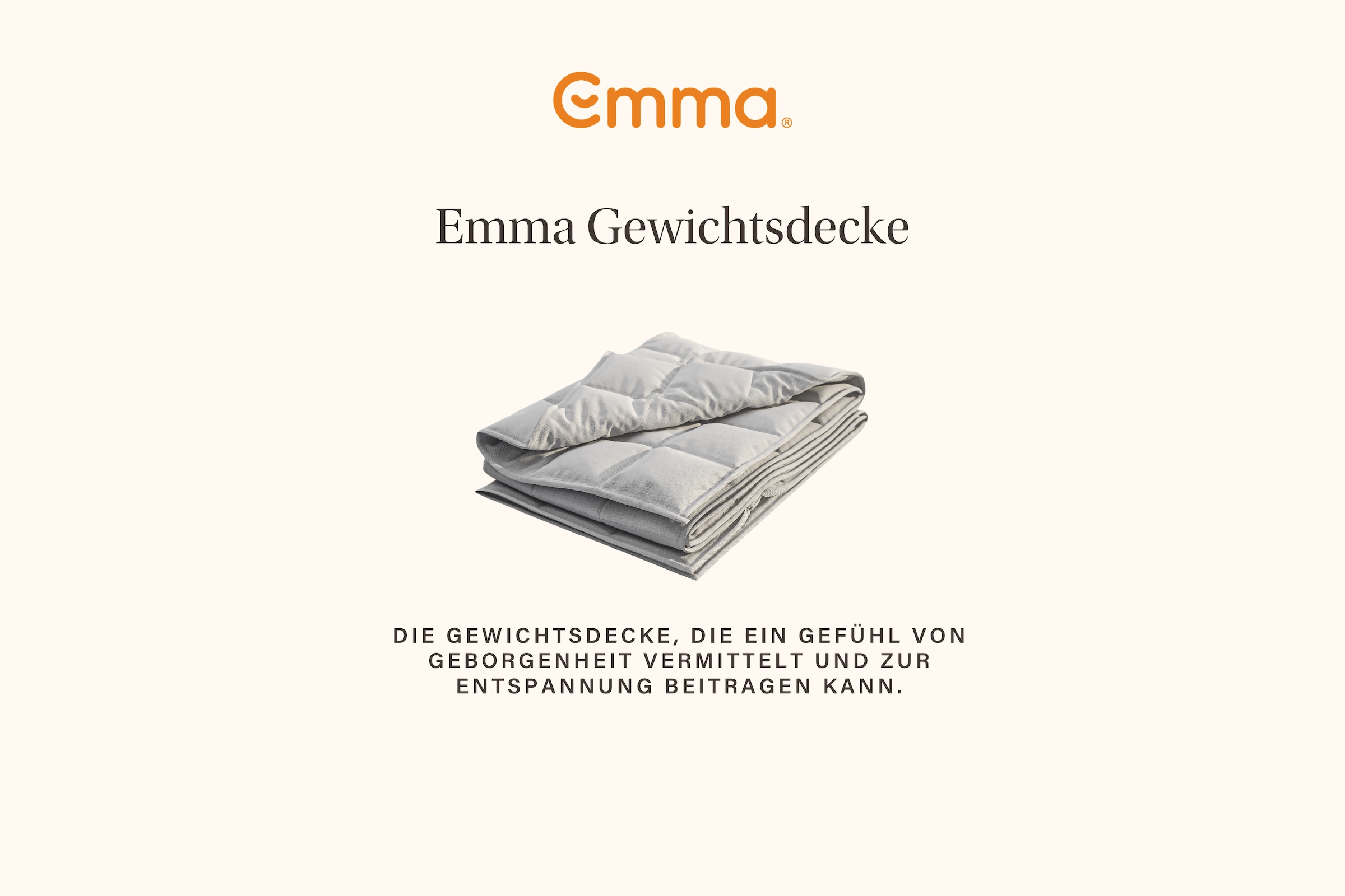 Emma Gewichtsdecke »Emma Gewichtsdecke« normal Füllung Extra feine Glasperlen Bezug Baumwolle 1 Stk. tlg. Beruhigendes Gewicht für tiefe Entspannung