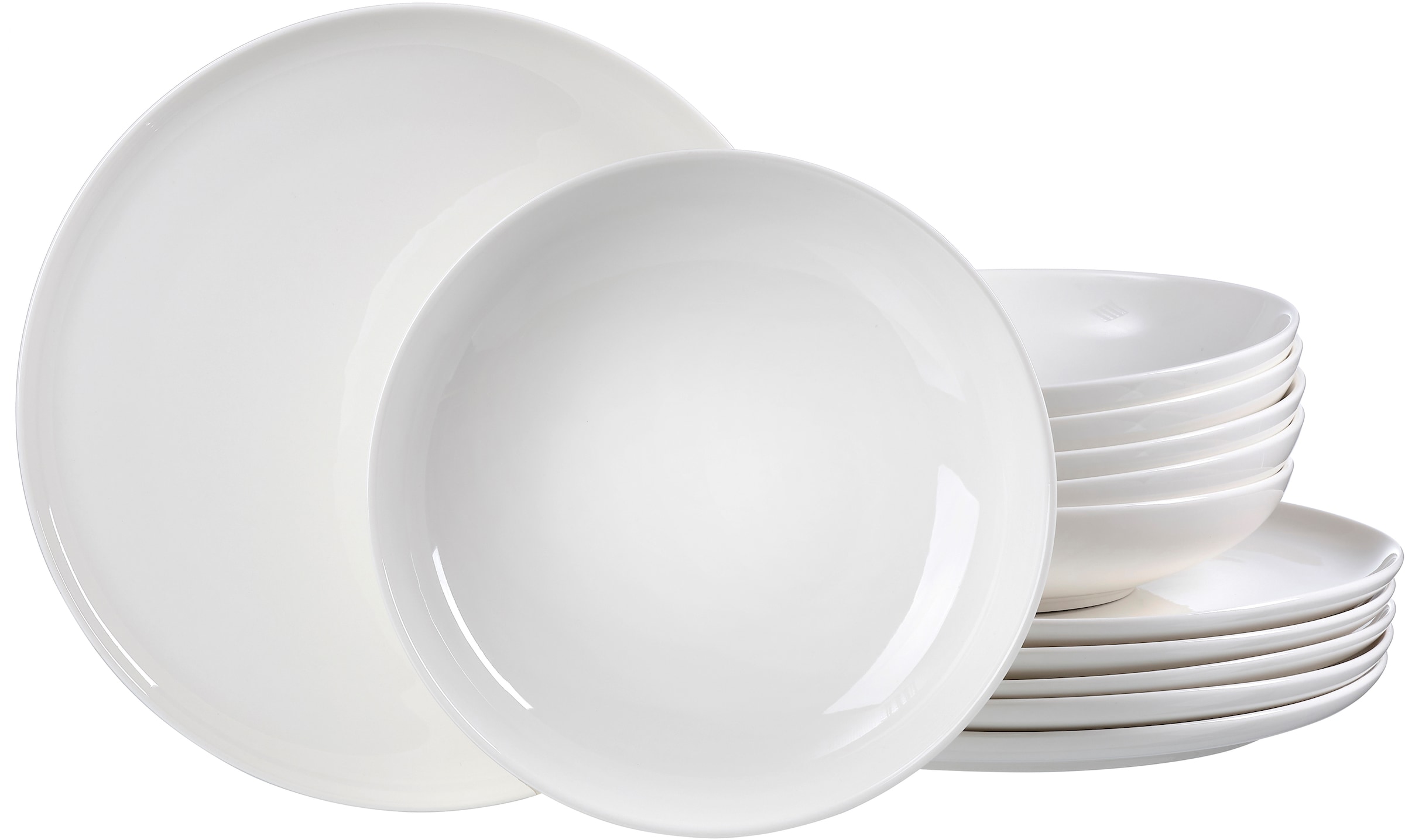 (Set, BAUR Teller Ritzenhoff Personen Suppenteller, 12 Set, Speiseteller & Tafelservice Skagen«, 12 u. für | Breker 6 »Geschirr-Set tlg.), Teile,