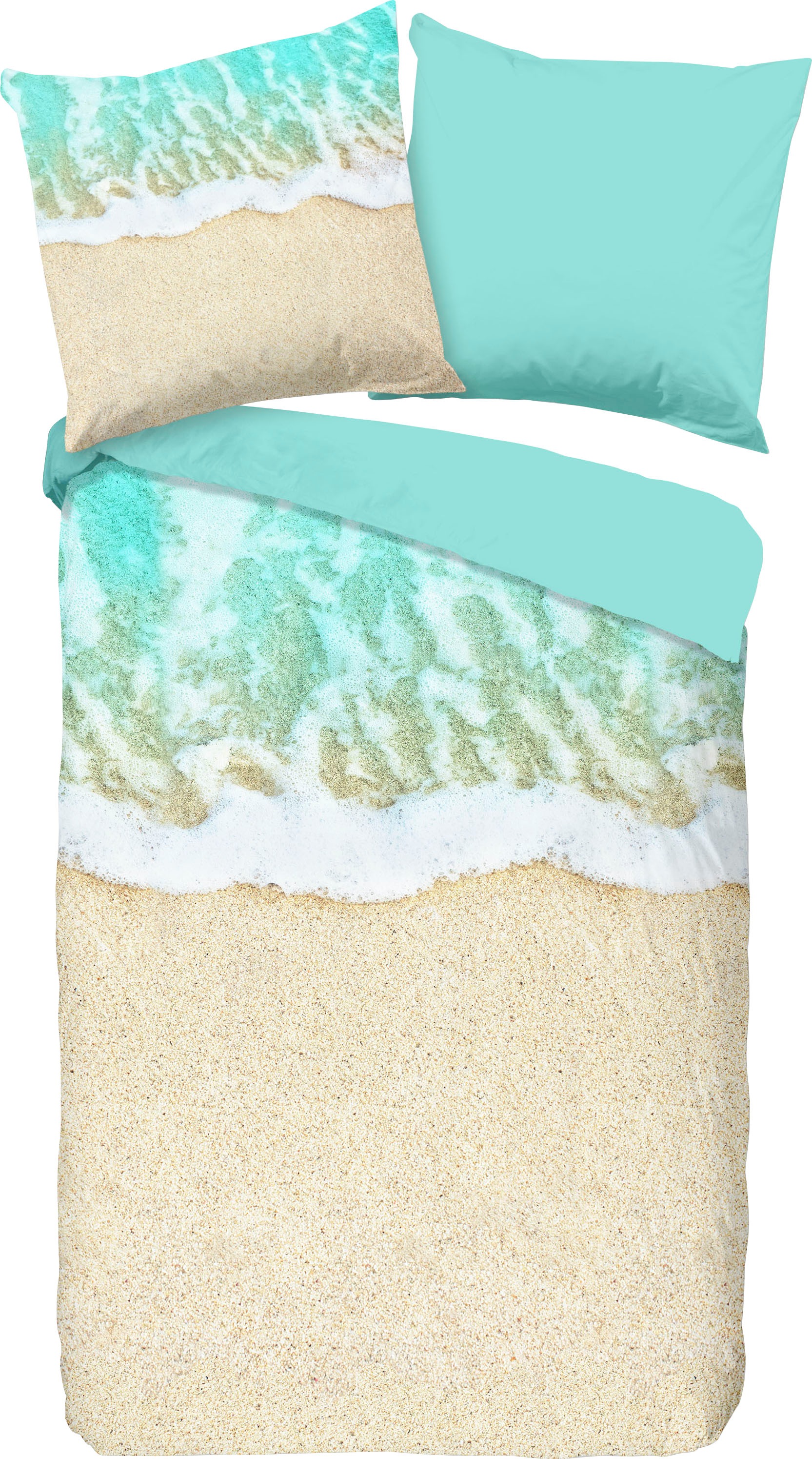 good morning Wendebettwäsche "Beachs" 2 Stk. tlg. Baumwolle, Renforcé, 135x günstig online kaufen