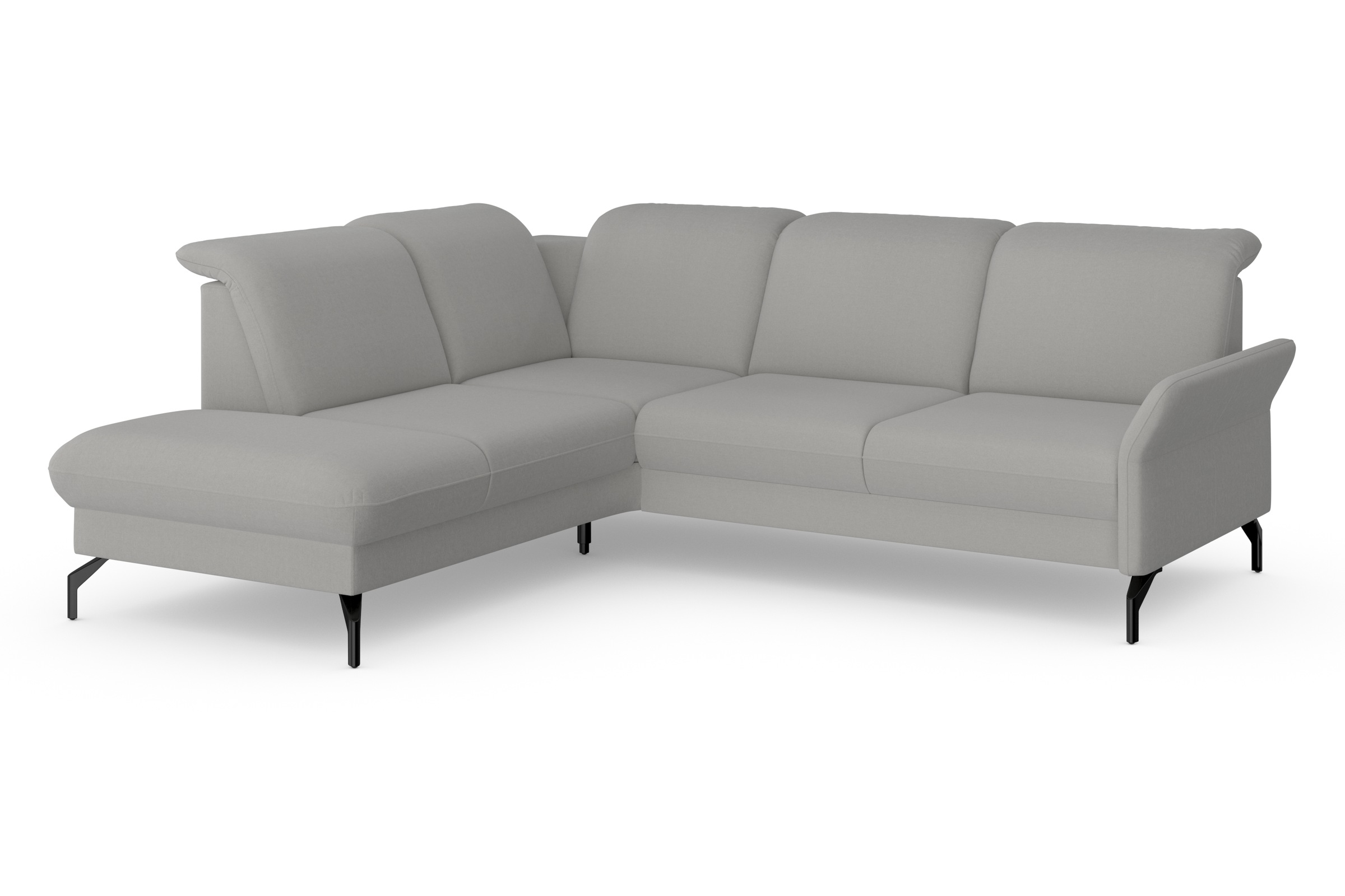 Ecksofa SIT & MORE "Fashion L-Form", grau (hellgrau), B:250cm H:84cm T:207cm, Sofas, Ecksofa, wahlweise mit Kopfteilverstellung und Vorziehsitz, motorisch 9