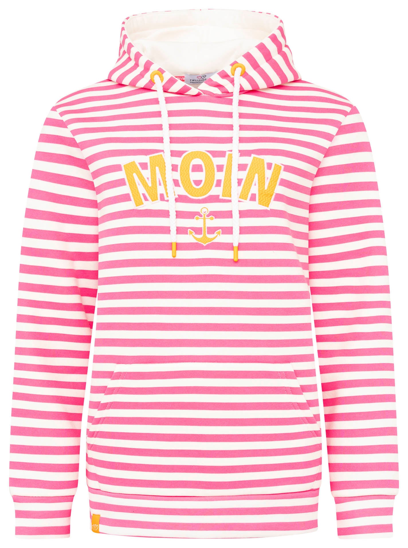 Zwillingsherz Kapuzensweatshirt »"Streifen Moin"«, gestreift, mit MOIN und Anker Stickerei