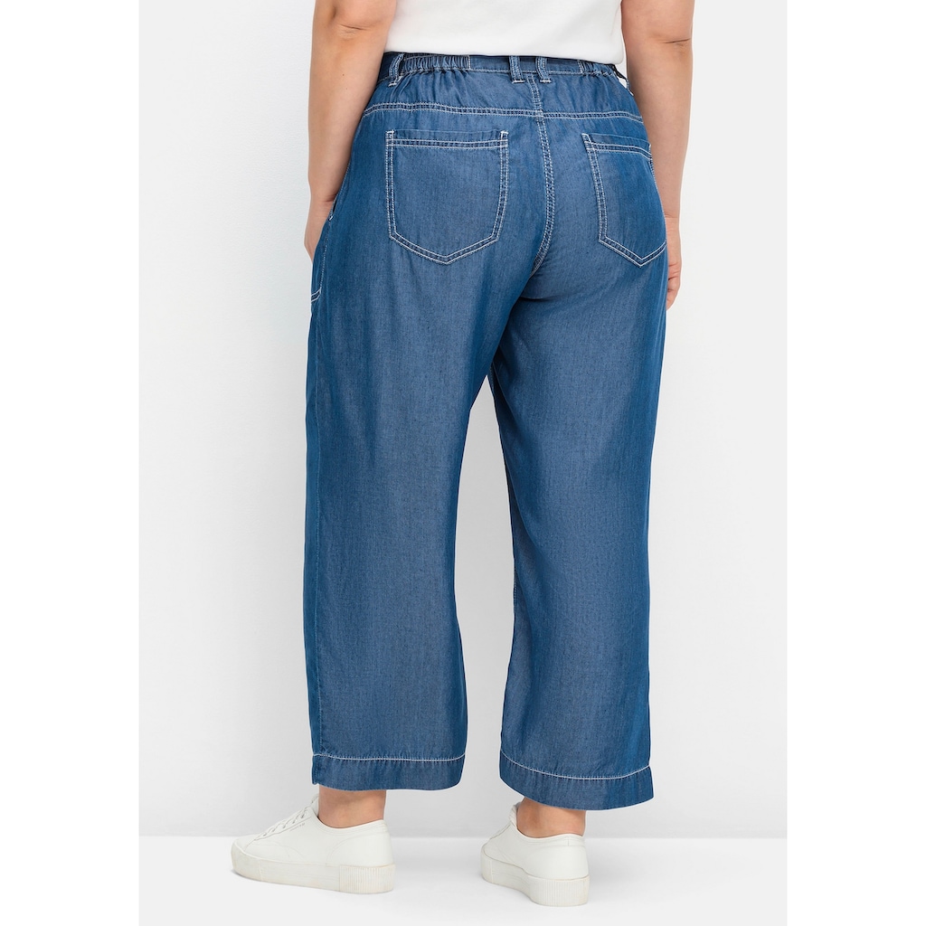 Sheego Weite Jeans »Große Größen«, aus TENCEL™ Lyocell, mit Kontrastnähten