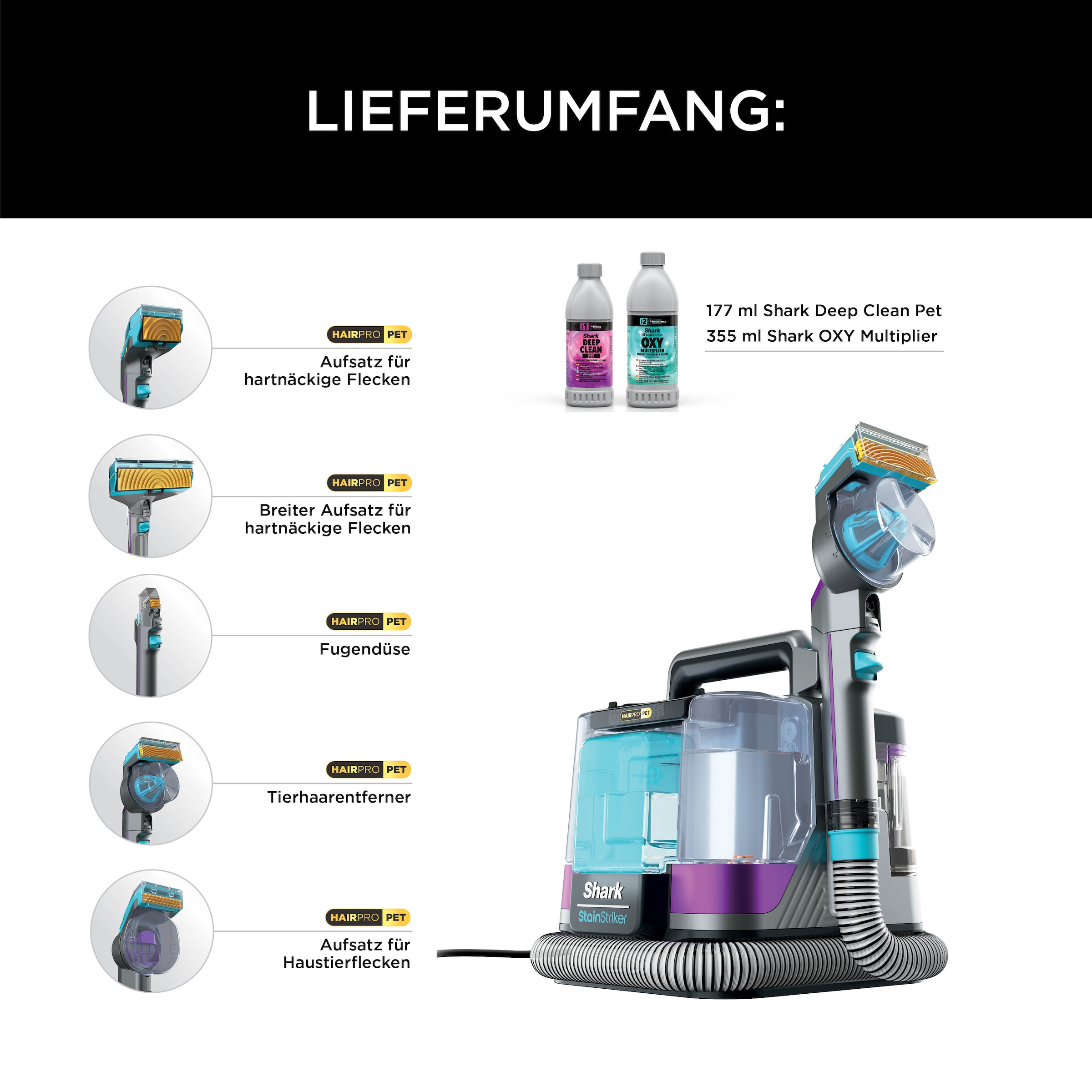 Shark Wasch-Sauger »PX250EUT Shark StainStriker HairPro«