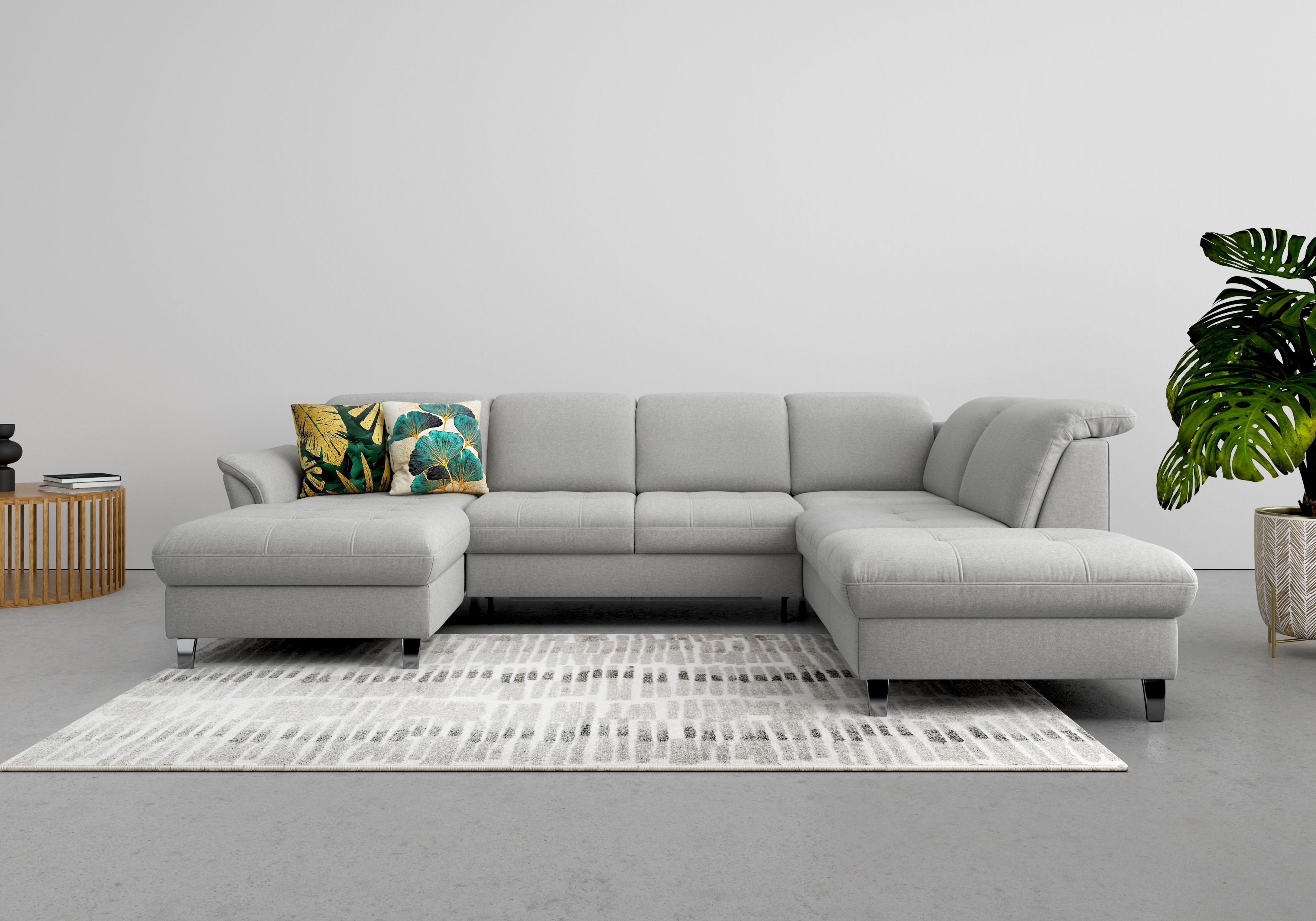 sit&more Wohnlandschaft "Maggiore U-Form" wahlweise mit Kopfteilverstellung, Schlaffunktion und Stauraum