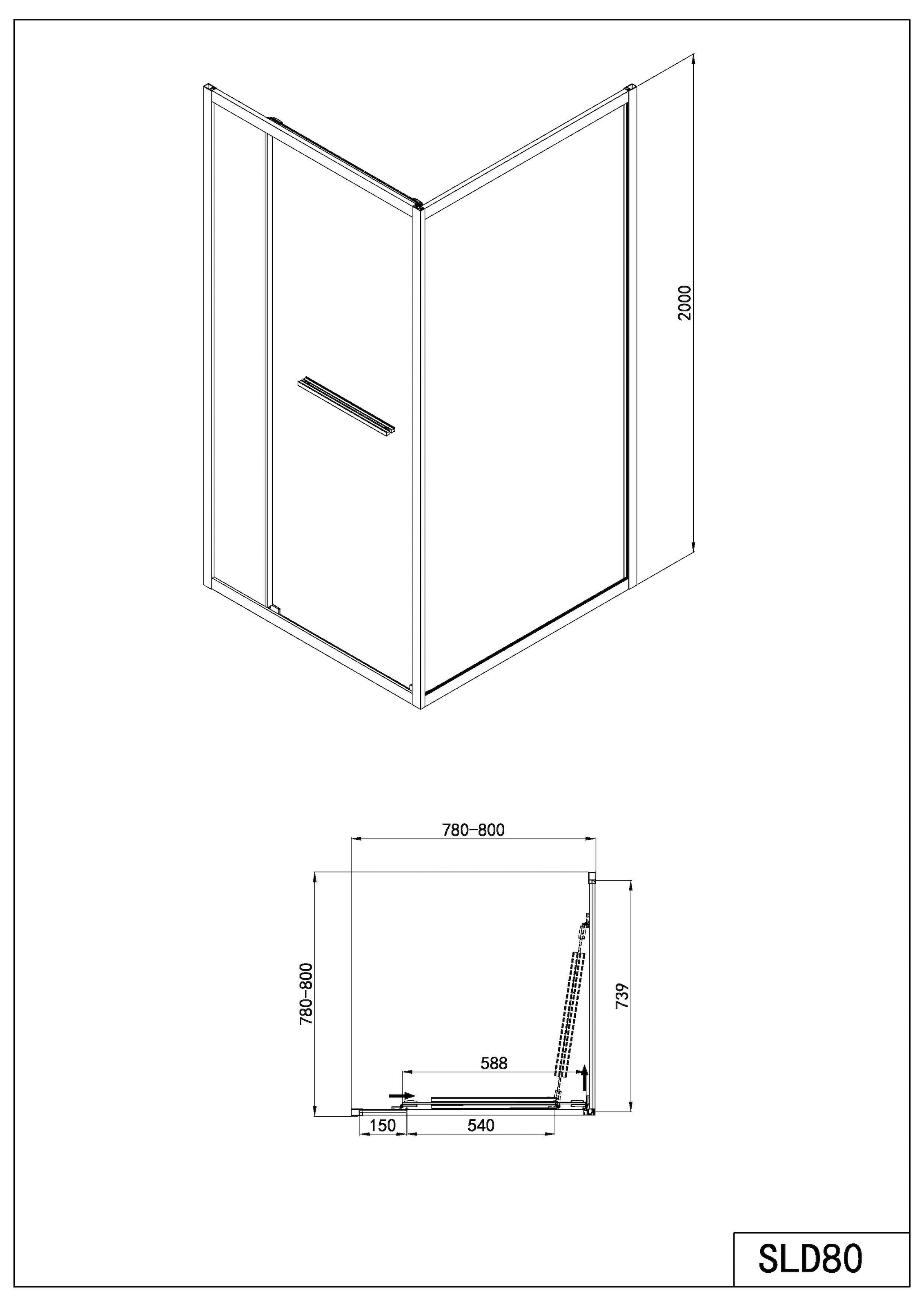 Sanotechnik Eckdusche »Sanotechnik SlimLine Eckduschkabine chrom«