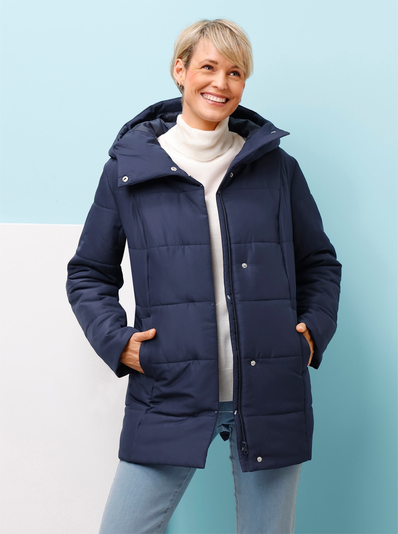 Classic Basics Steppjacke mit Kapuze
