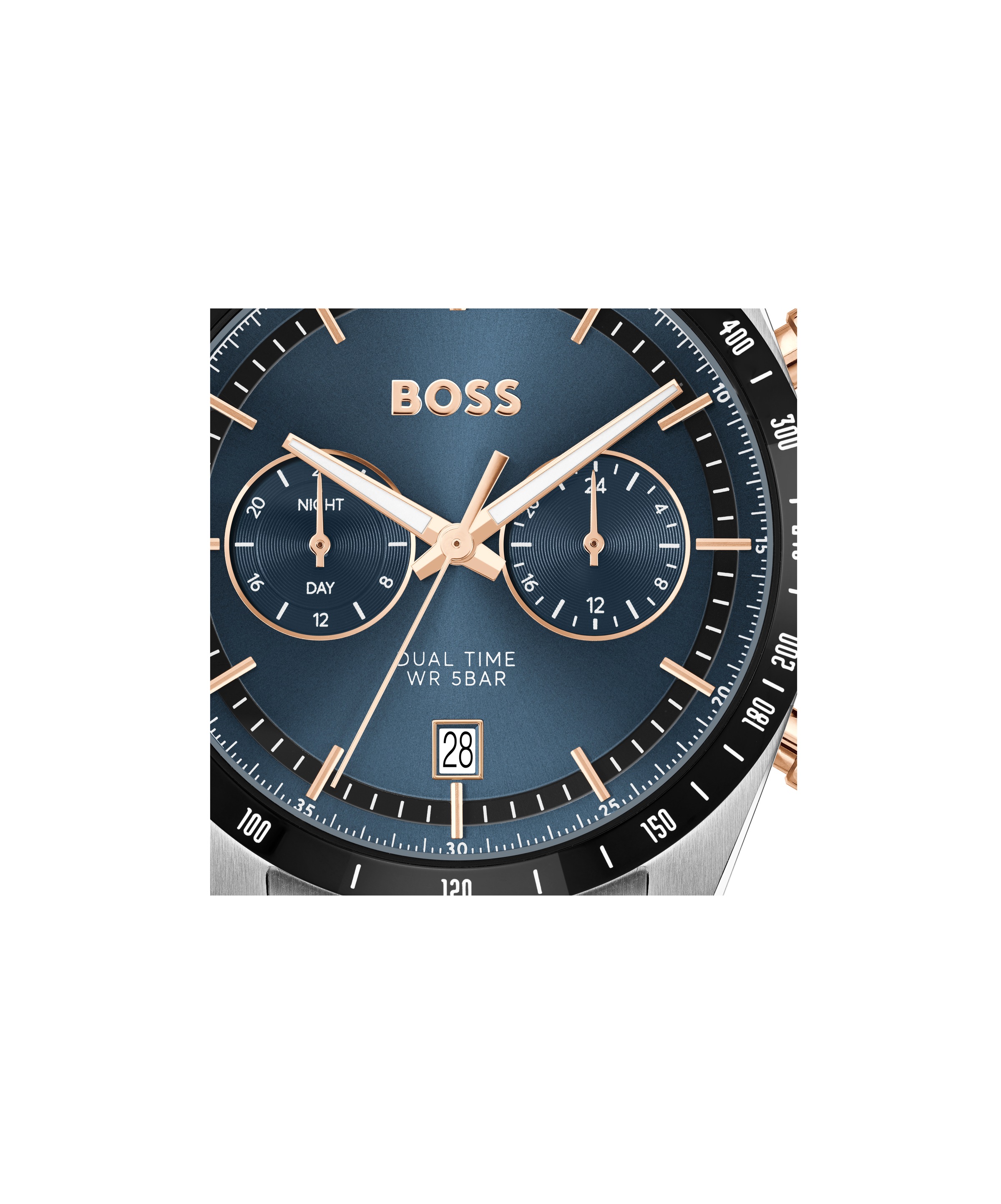 BOSS Multifunktionsuhr »TOURMASTER« Quarzuhr, Armbanduhr, Herrenuhr, Edelstahlarmband, analog, Tag