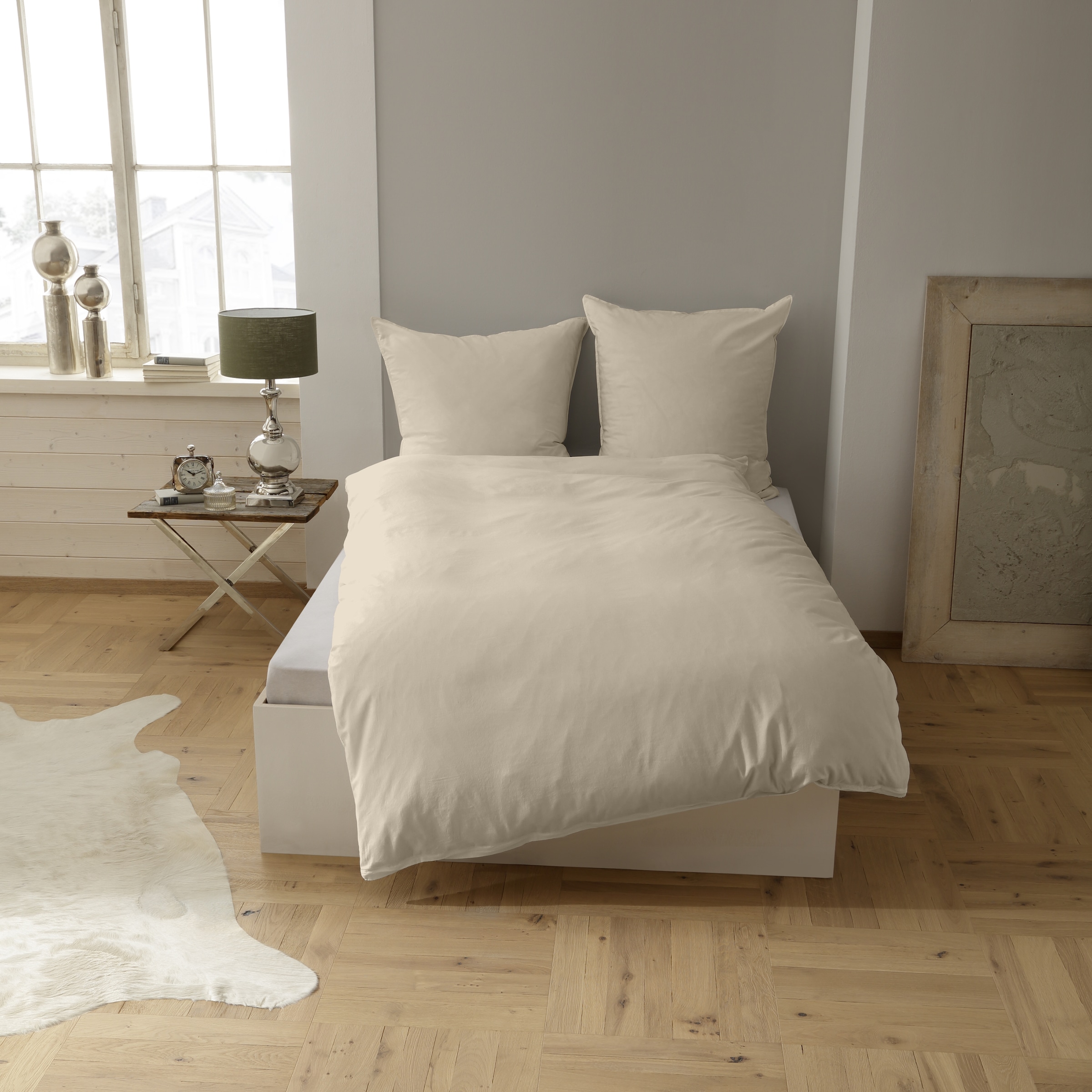 CASATEX Bettwäsche »Uni«, Uni Design, Reißverschluss, tolle Farben