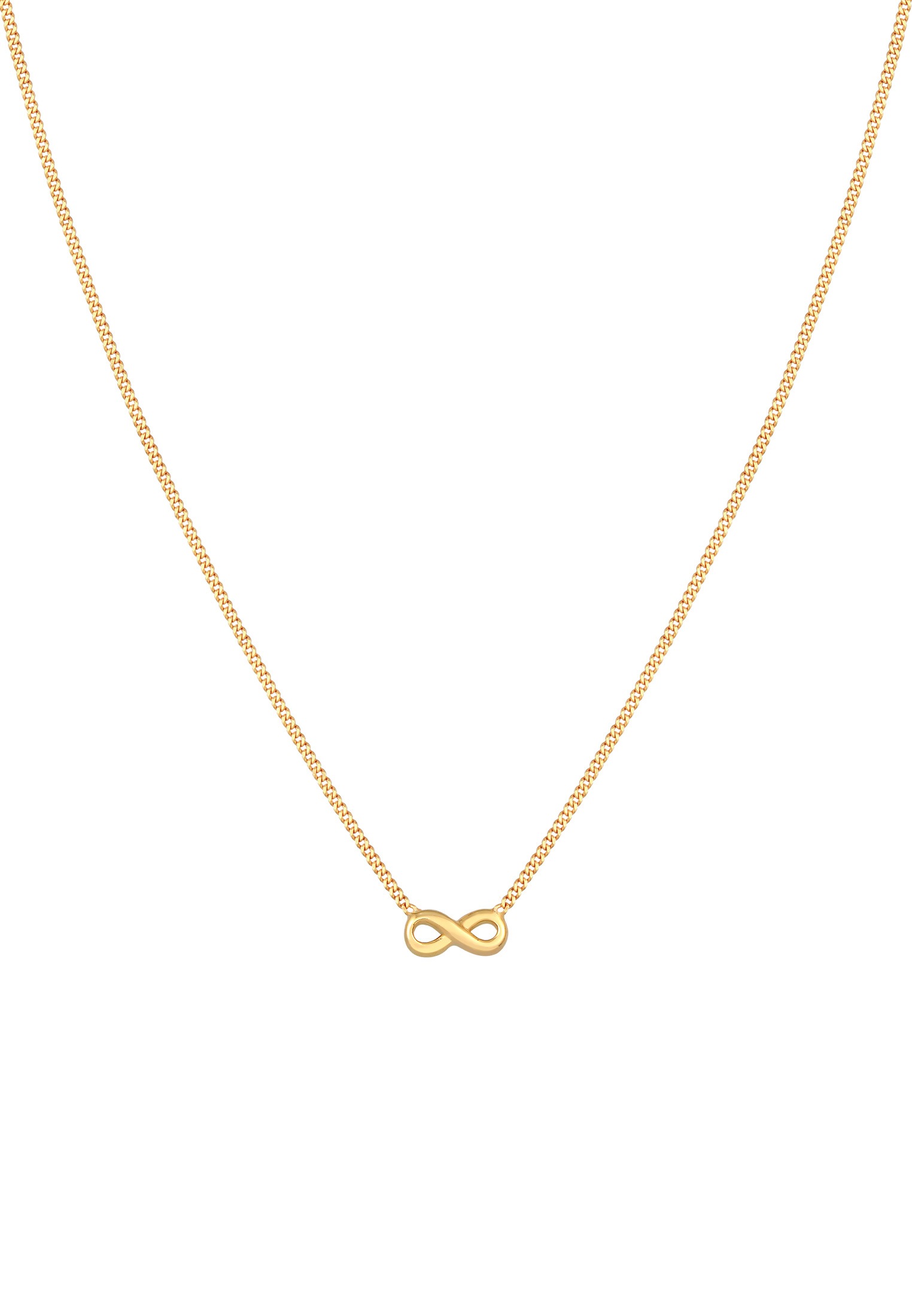 Elli Premium Kette mit Anhänger »Halskette Infinity Symbol Unendlichkeit 585 Gelbgold«