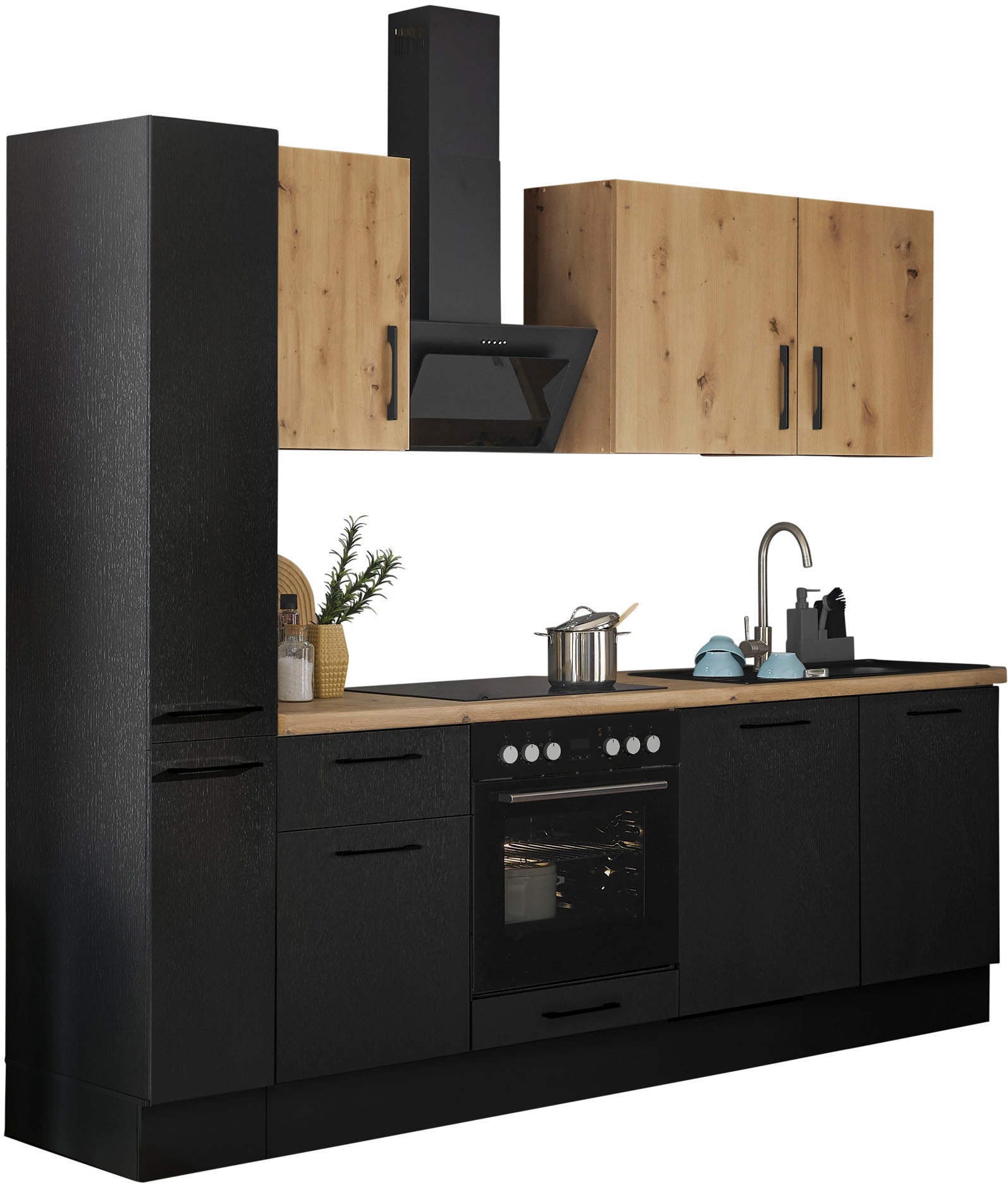 BASIC by Balculina Küchenzeile »Turin«, Breite 250 cm, wahlweise mit E-Geräten