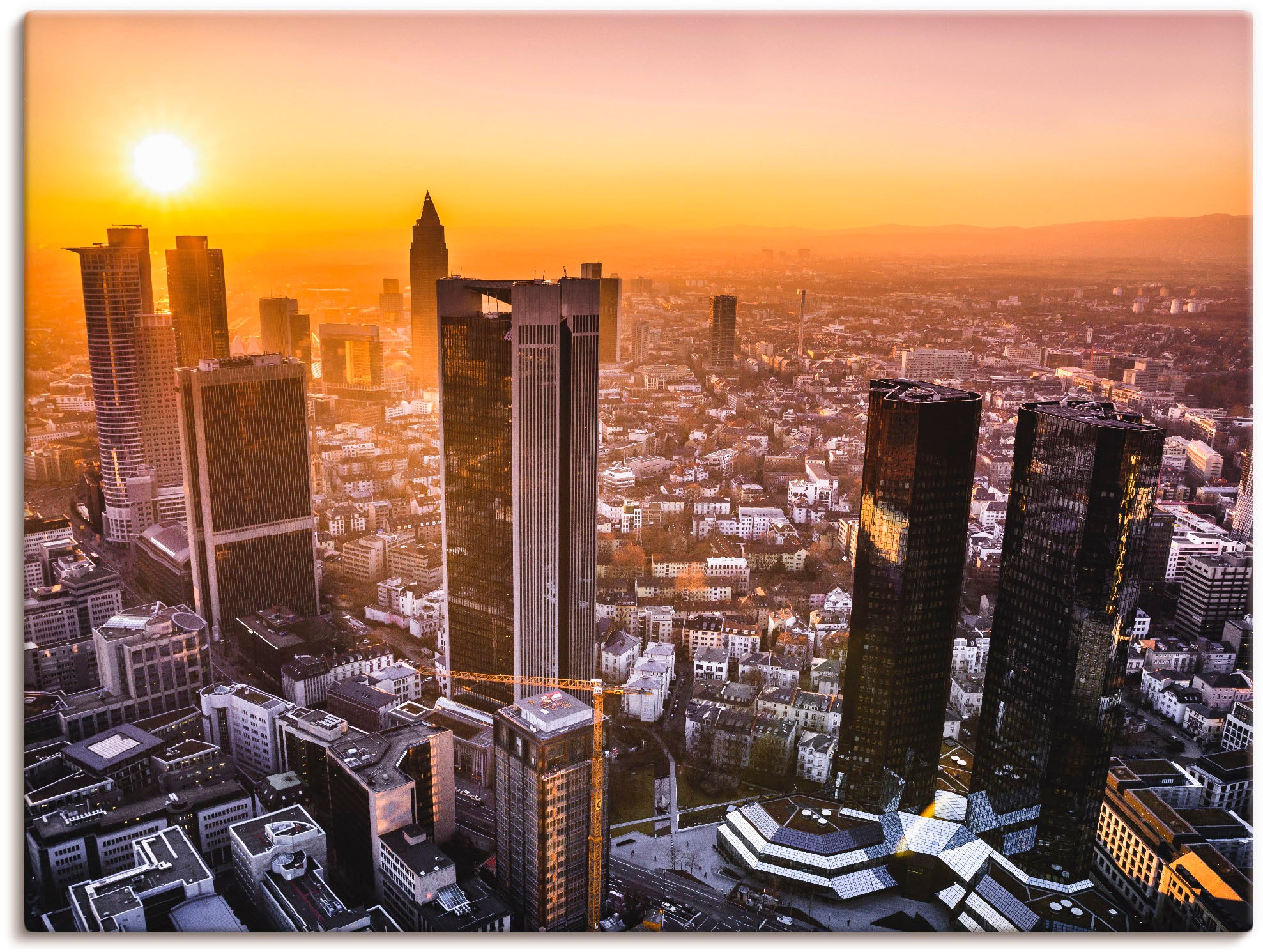 Artland Wandbild »Frankfurt am Main Panorama I«, Deutschland, (1 St.), als  Alubild, Leinwandbild, Wandaufkleber oder Poster in versch. Größen  bestellen | BAUR