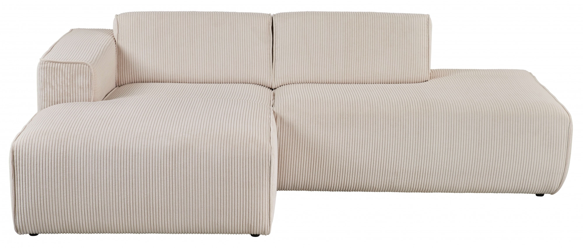 andas Ecksofa »Noord«, mit Kedernaht, Breite 227 cm, Cord, Struktur, Webstoff