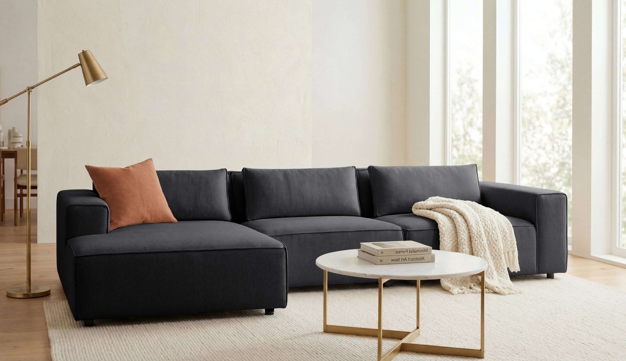 OTTO home Ecksofa "Jorrena, extra weicher Chenille-Stoff" L-Form, 3 Komfortstufen, Breite 346 cm, mit Wellenunterfederung