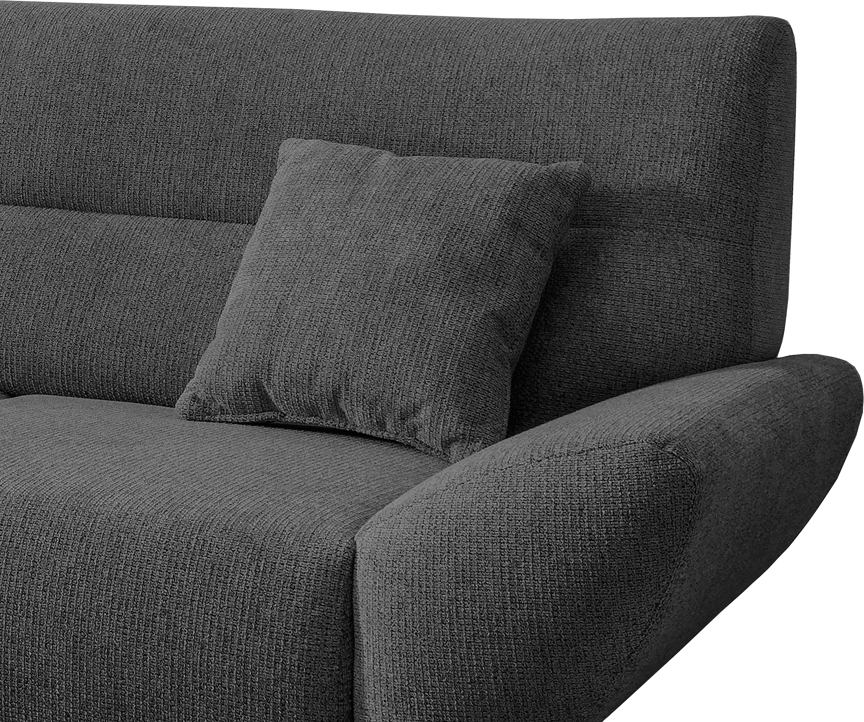 INOSIGN Ecksofa »Drago, elegant und zeitlos, komfortabel, Holzfuß, L-Form«, frei im Raum stellbar, inkl. 2 Zierkissen