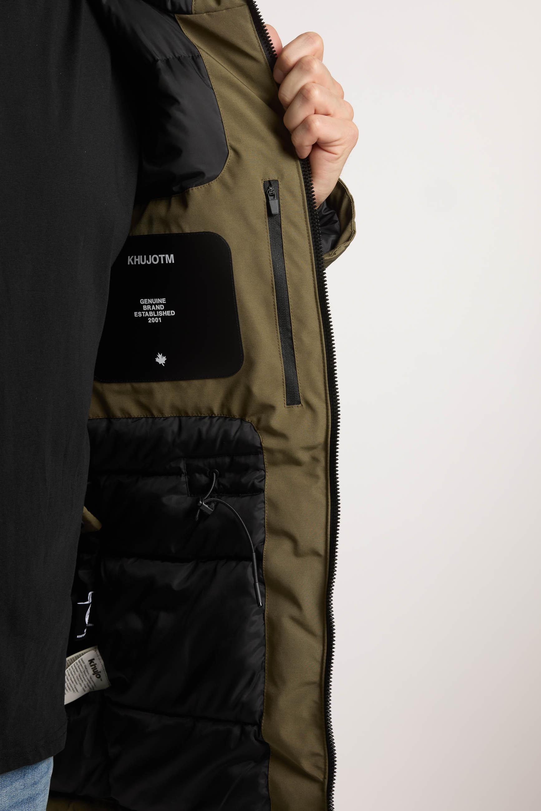 khujo Kurzmantel »Nedd« Kurzer Herren Parka mit innenliegenden Rucksack-Trägern