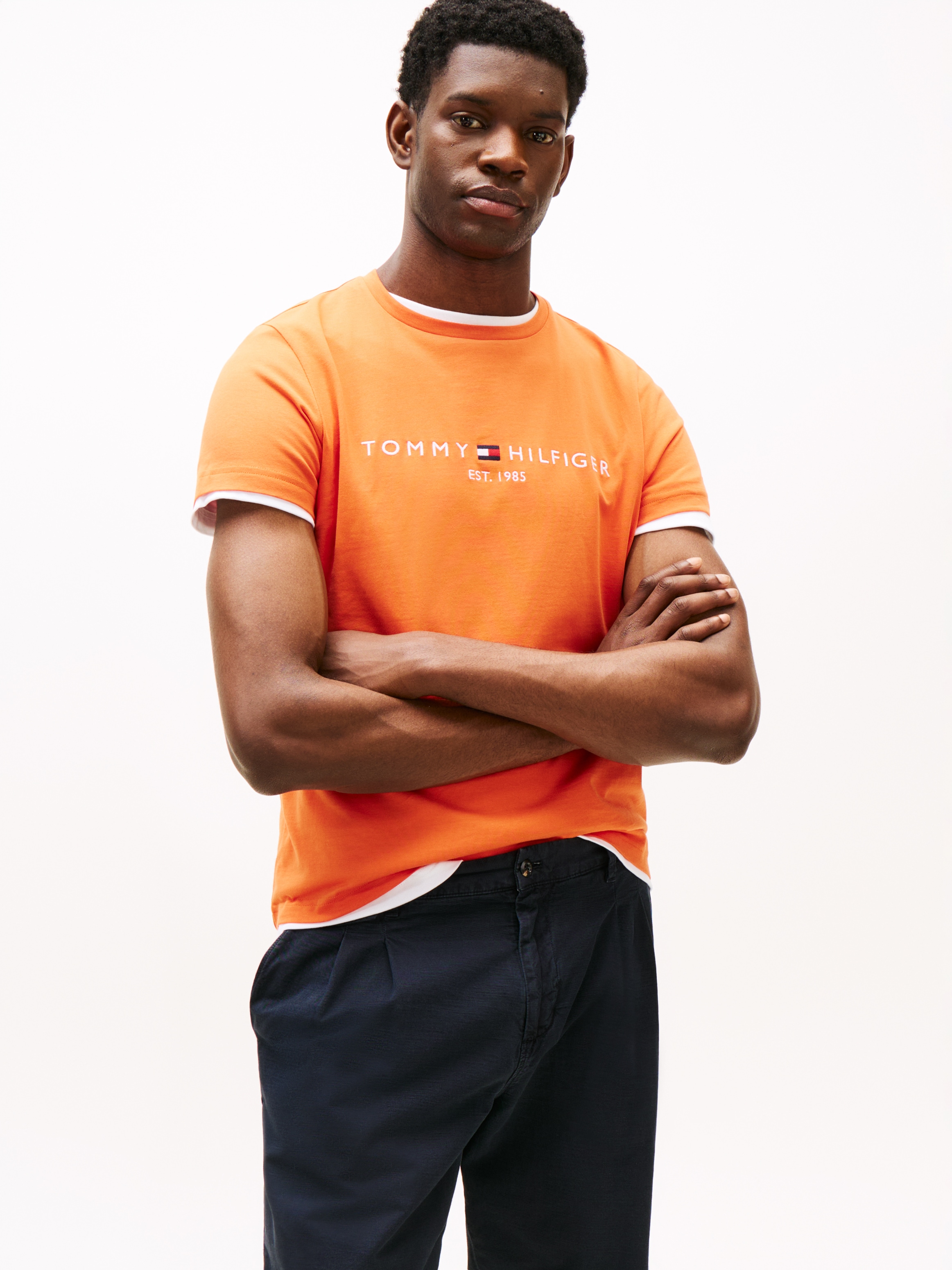 Tommy Hilfiger T-Shirt "TOMMY LOGO TEE" aus reiner Baumwolle günstig online kaufen