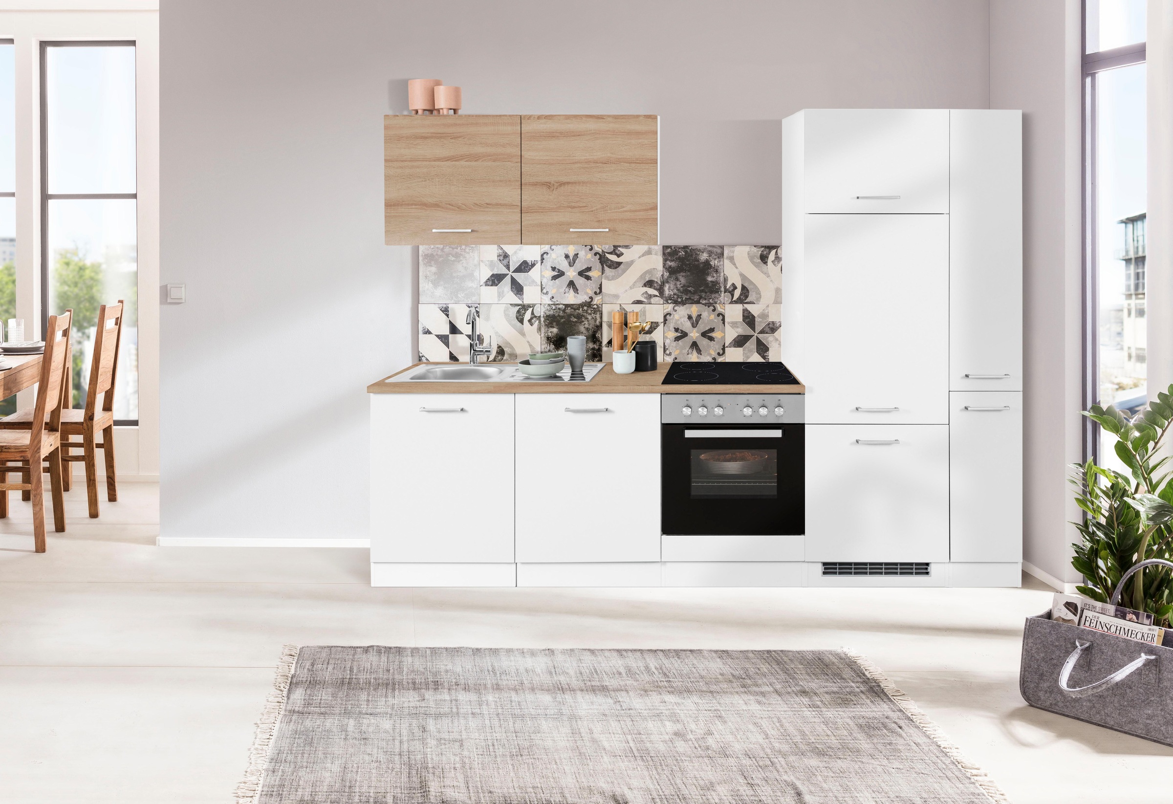 HELD MÖBEL BAUR E-Geräte, Breite »Visby«, cm Küchenzeile kaufen ohne 270 für Kühlschrank 