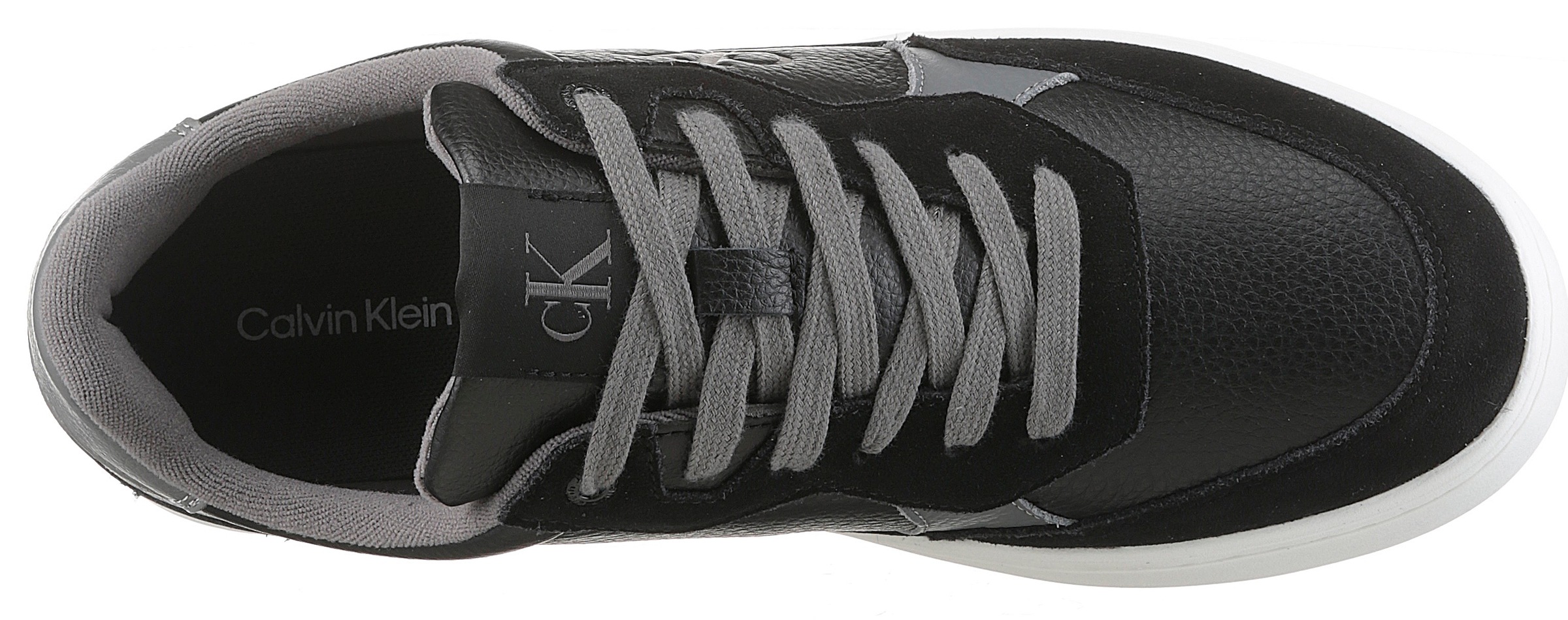 Calvin Klein Jeans Plateausneaker »CLASSIC CUPSOLE MG WMM«, Freizeitschuh, Halbschuh, Schnürschuh mit seitlichem CK-Logo