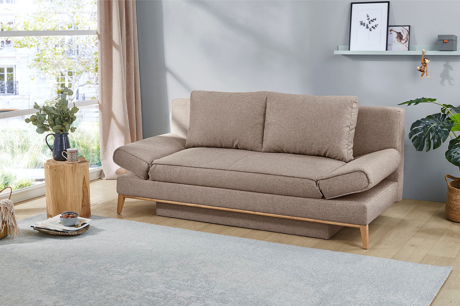 Jockenhöfer Gruppe "Yann, B: 198 cm, Liegefl. 138x198 cm" mit Schlaffunktion, Bettkasten & Armteilverstellung