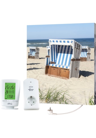 Infrarotheizung »Motiv Strandkorb«, BxHxT: 50x60x2 cm, mit Fernbedienung und Timer