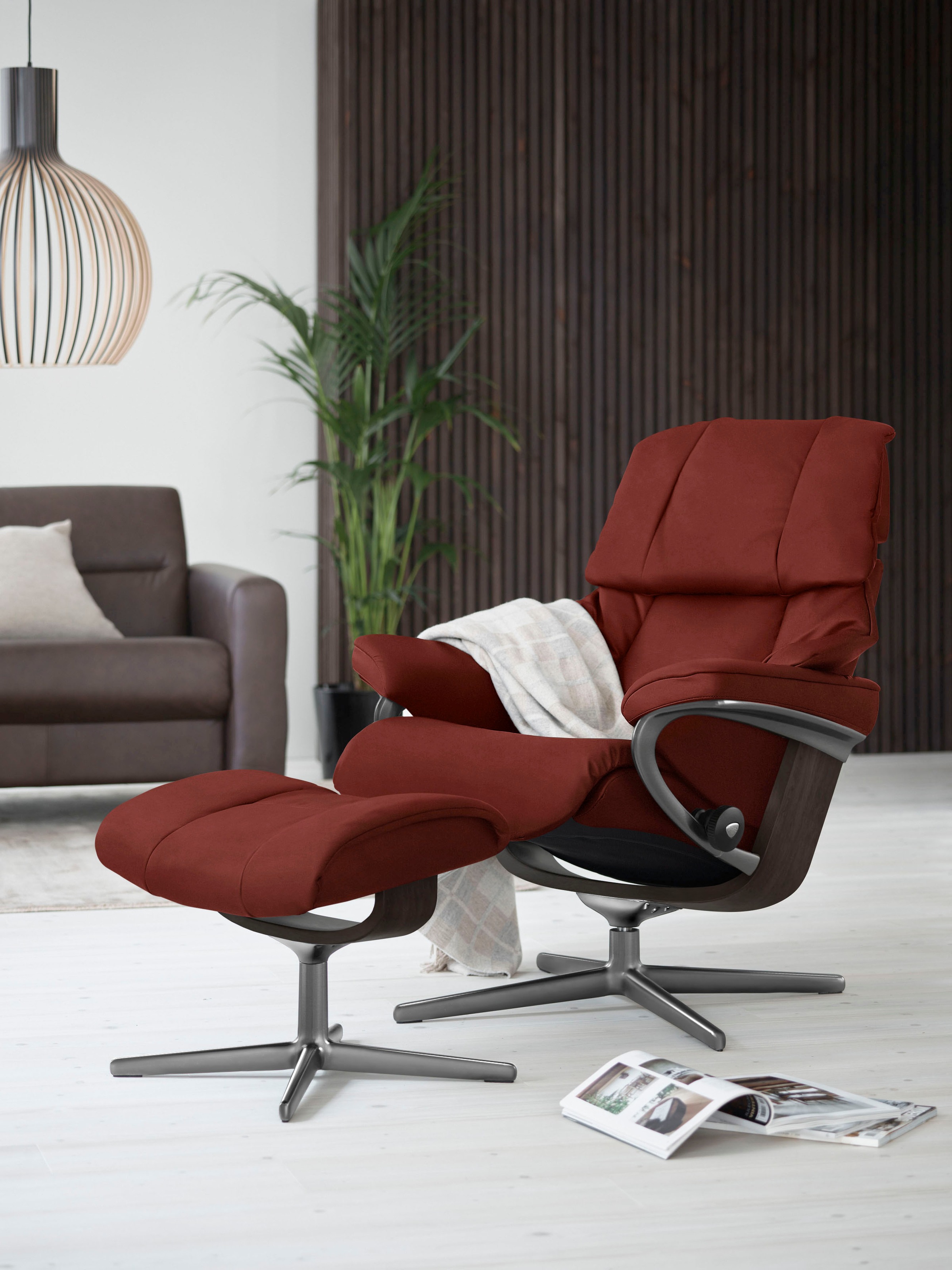 Stressless® Fußhocker »Reno«, mit Cross Base, Größe S, M & L, Holzakzent Wenge