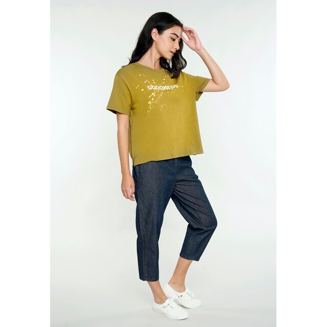 GIORDANO T-Shirt, mit zartem Front-Print für bestellen | BAUR