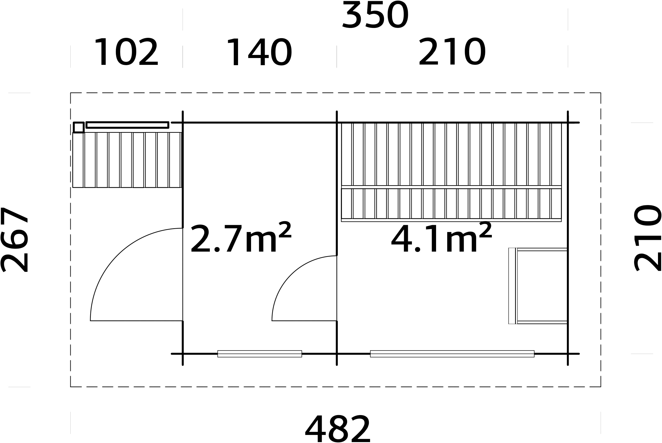 Palmako Sauna »Sanna 6,8 m²«