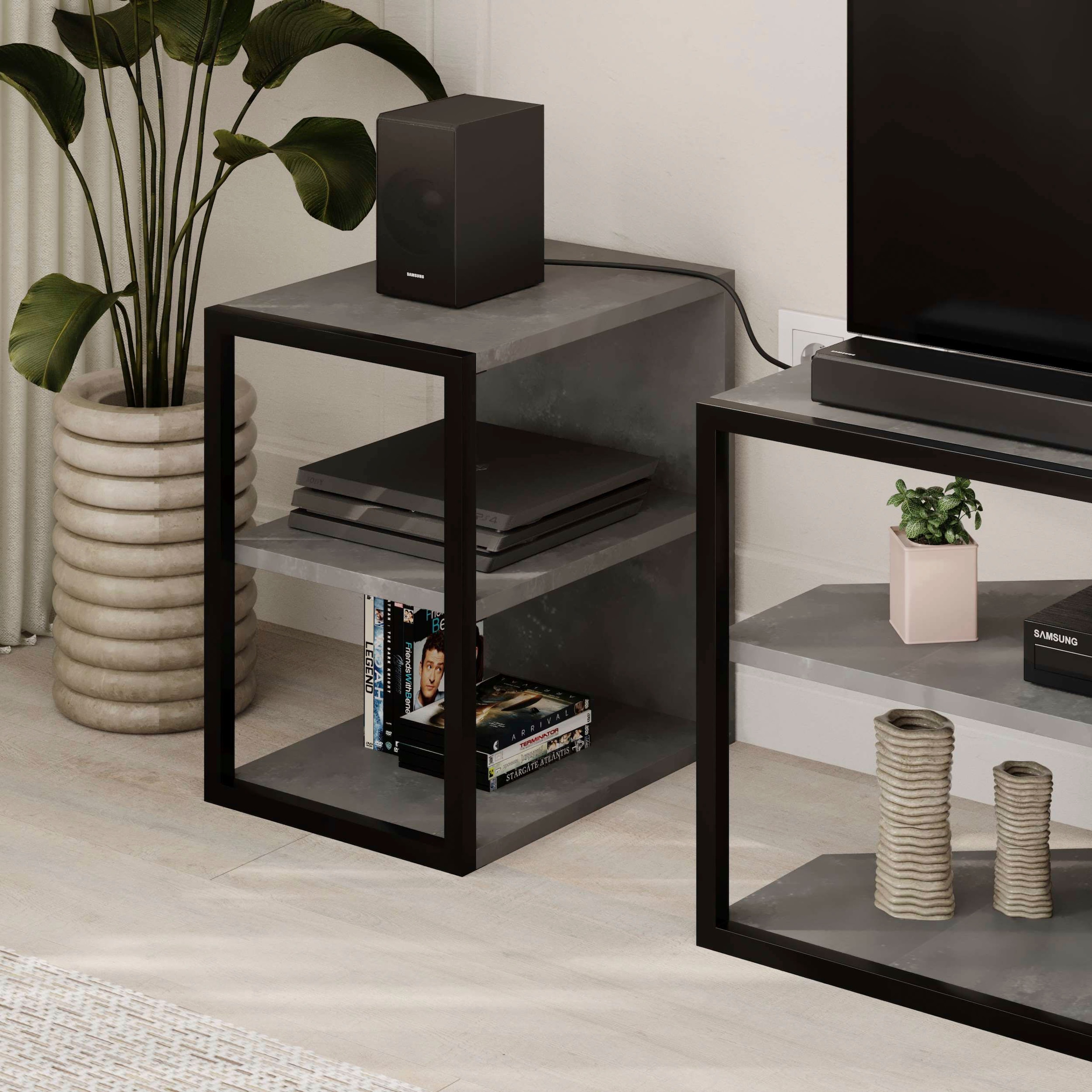 Decortie TV-Schrank »Echo TV Schrank«, (Packung), Einfache Montage,Platzsparend