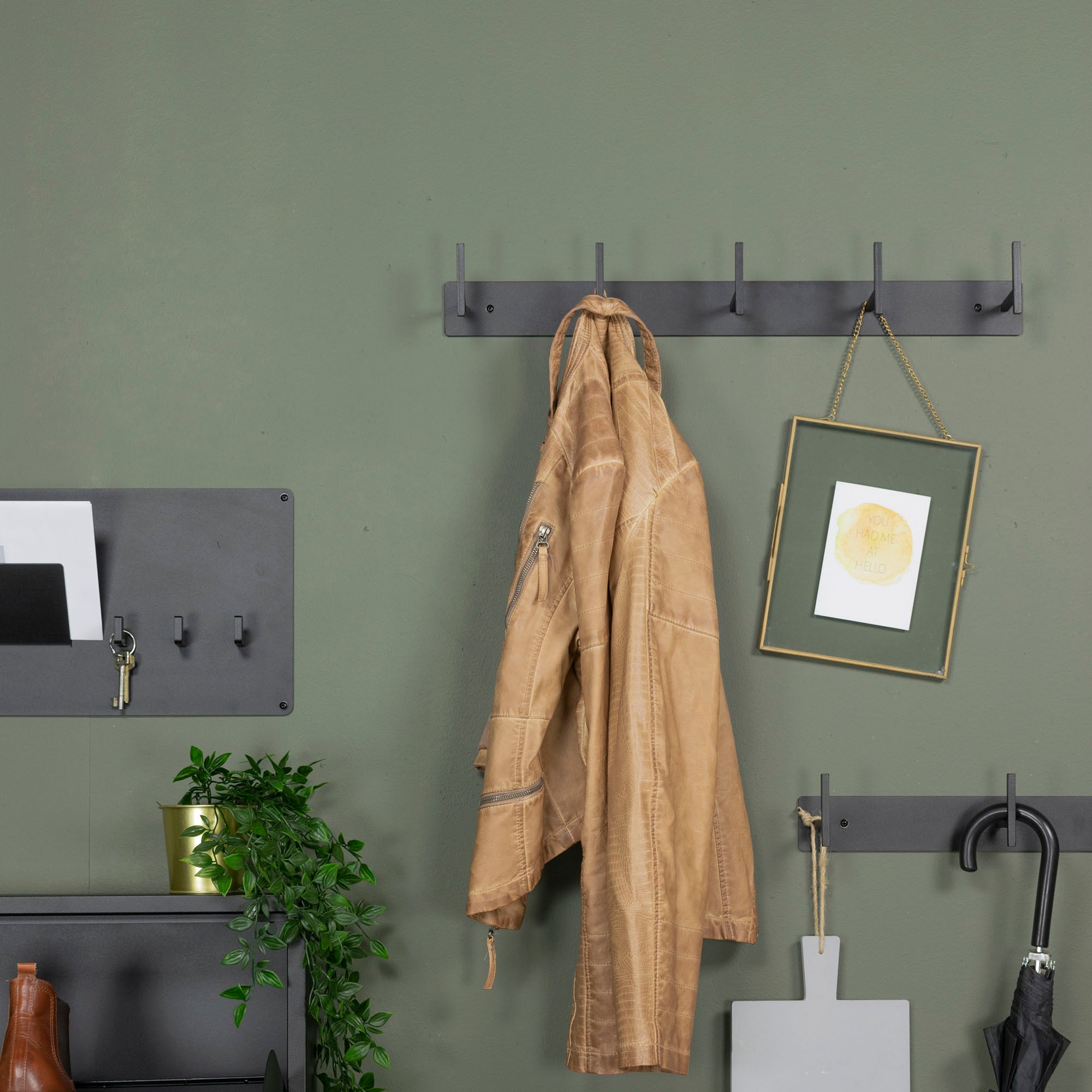 Spinder Design Garderobenhaken »CHAPMAN 3«, (1 St.), Wandgarderobe aus Stahl mit 3 Haken