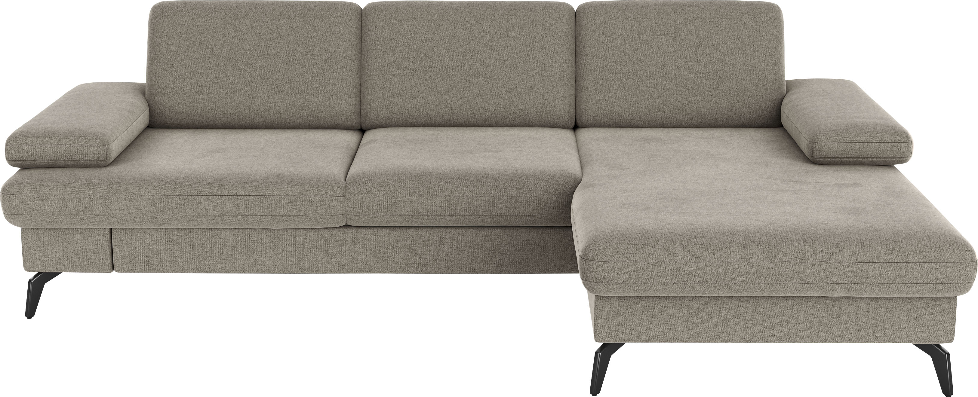 sit&more Ecksofa "Morris L-Form, inkl. Sitztiefenverstellung" wahlweise mit Armteilverstellung, Schlaffunktion & Bettkasten