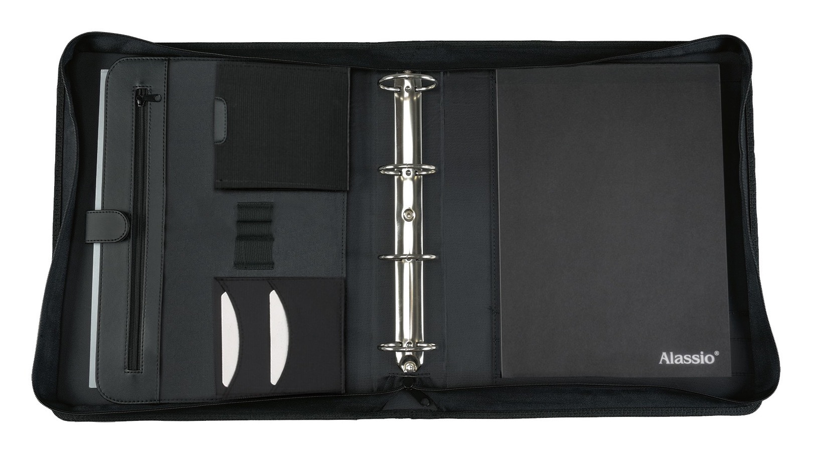 Alassio® Ringbuchmappe »DIN A4, Rimini«, mit Schreibblock-Befestigung