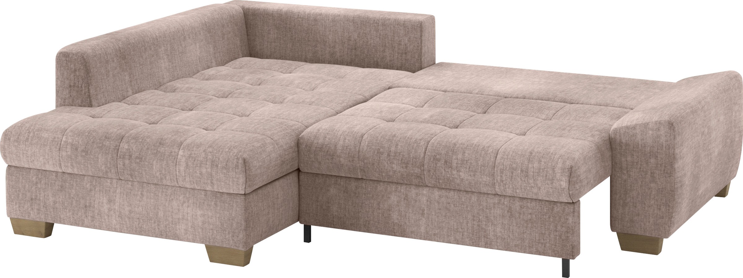 Mr. Couch Ecksofa »Nikita II, L-Form, bis 140kg pro Sitzplatz belastbar«, mit Kaltschaumpolsterung, wahlweise mit Bett und Bettkasten