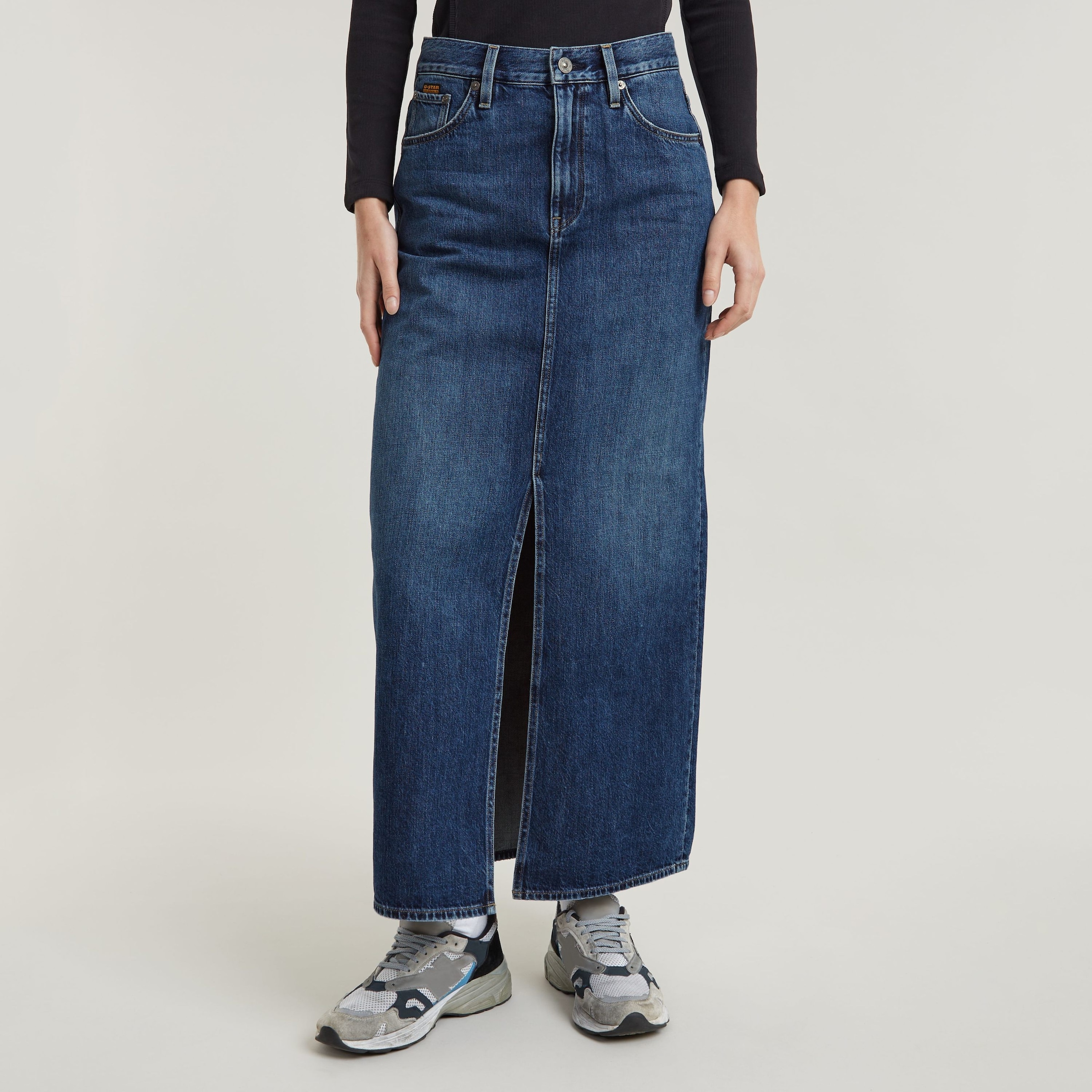 G-STAR Maxirock "Viktoria Long Skirt wmn", im Jeans-Look