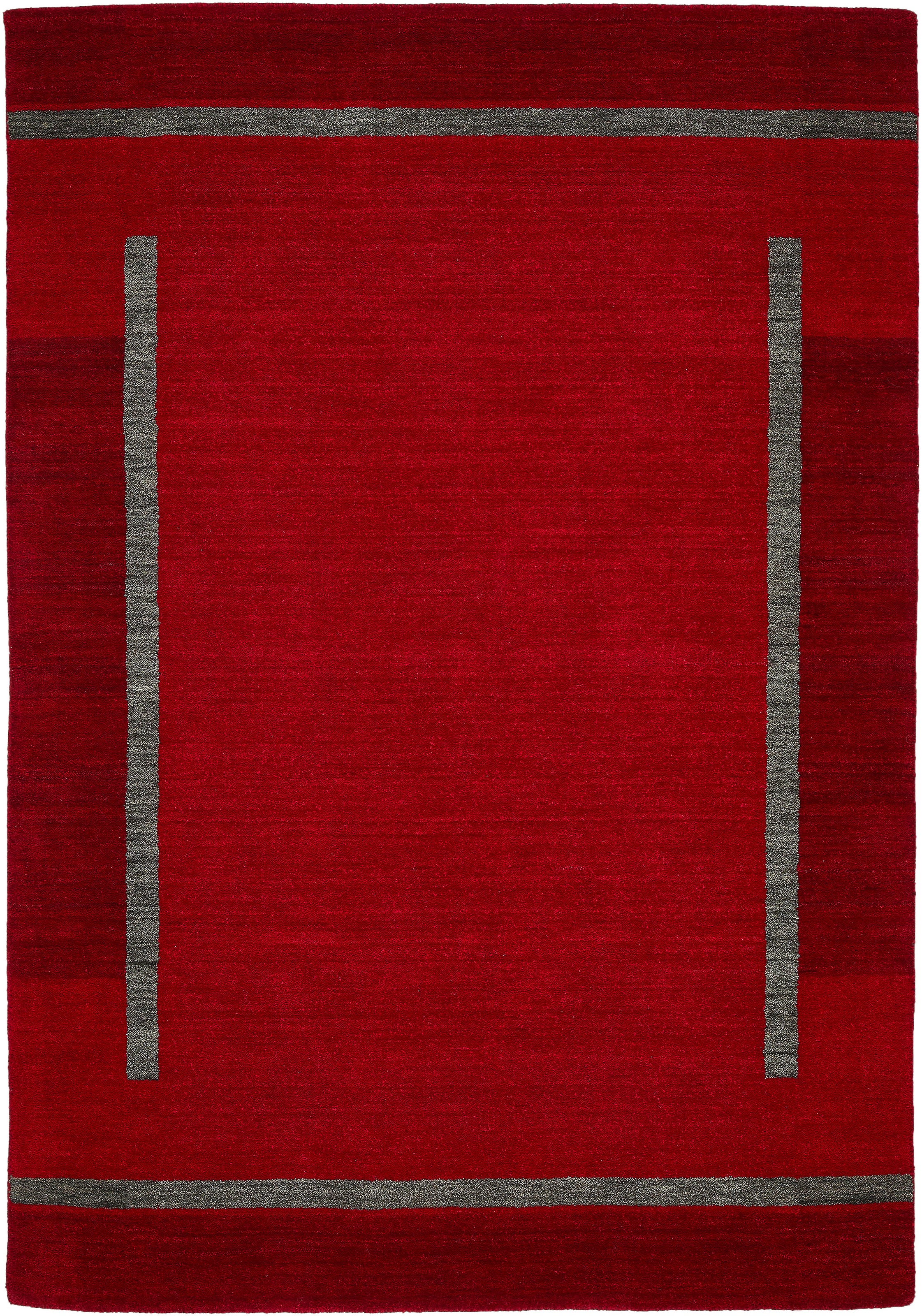 LUXOR living Wollteppich »Rosario«, rechteckig, reine Wolle, handgeknüpft, Uni-Farben, mit Bordüre