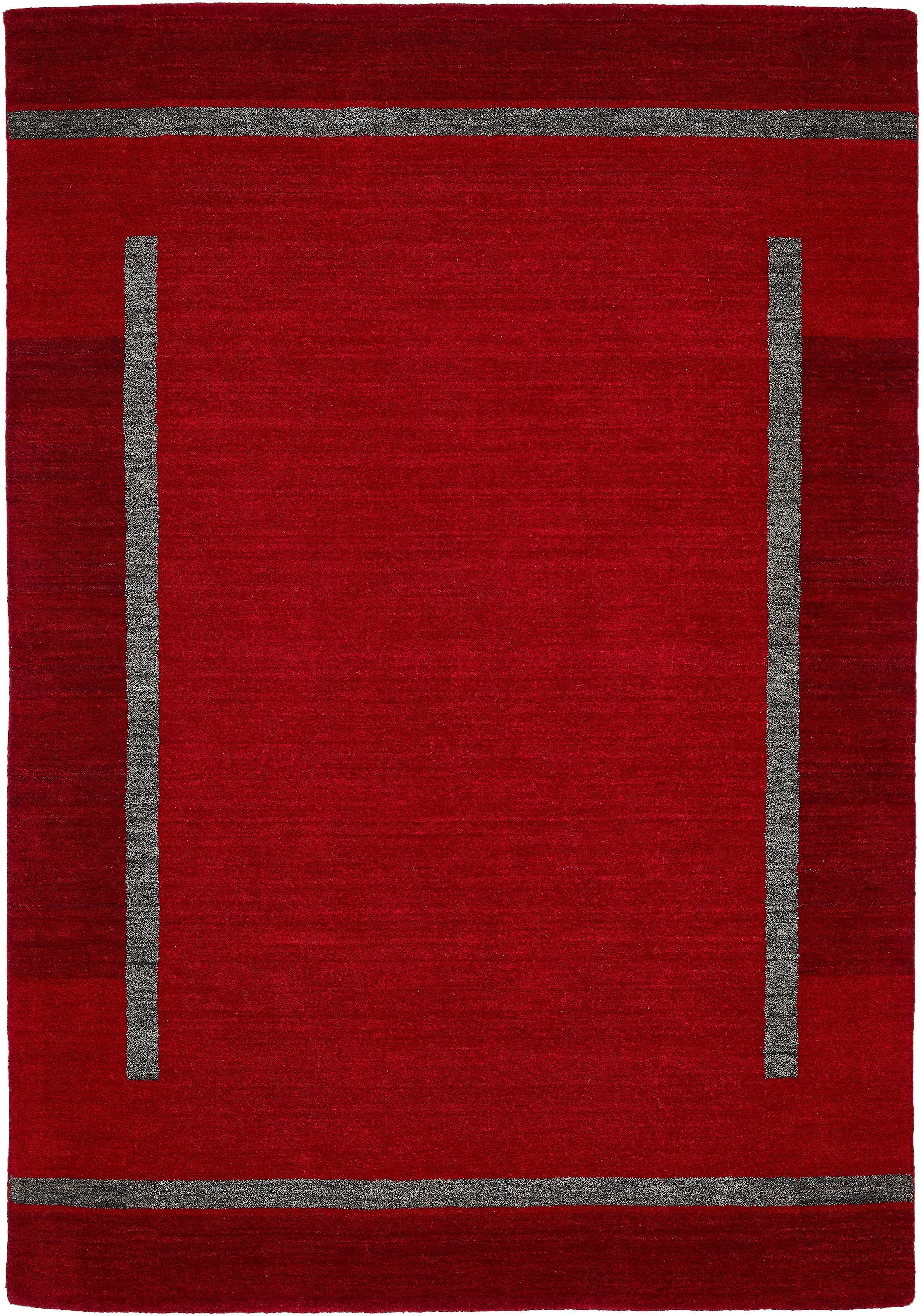 LUXOR living Wollteppich »Rosario«, rechteckig, 10 mm Höhe, reine Wolle, handgeknüpft, Uni-Farben, mit Bordüre