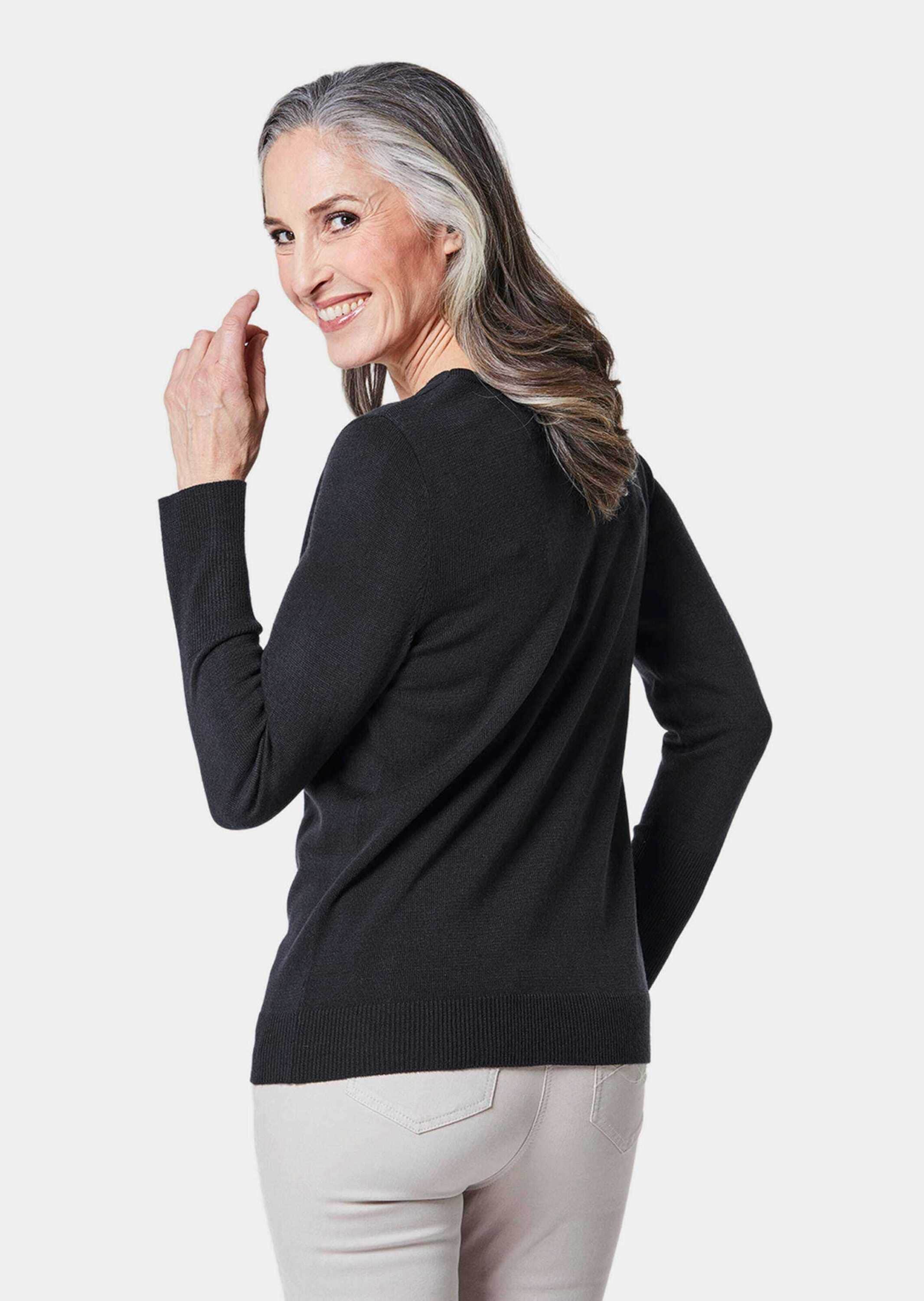 GOLDNER Strickpullover »Pullover mit V-Ausschnitt Unkomplizierter Pullover mit V-Ausschnitt«