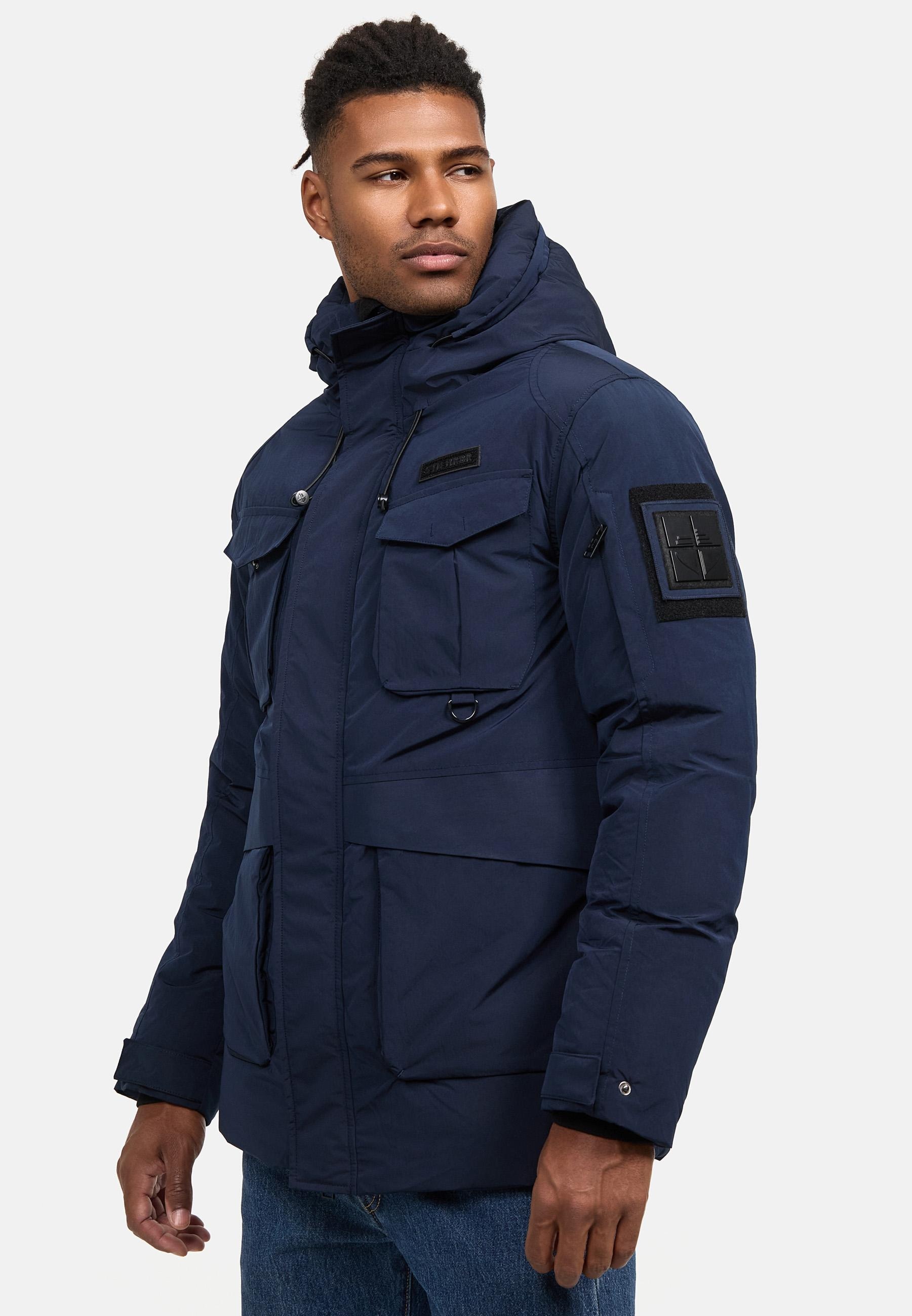 Stone Harbour Winterjacke »Edriik XX«, mit Kapuze, Warm gefütterte kurze Herren Jacke für den Winter