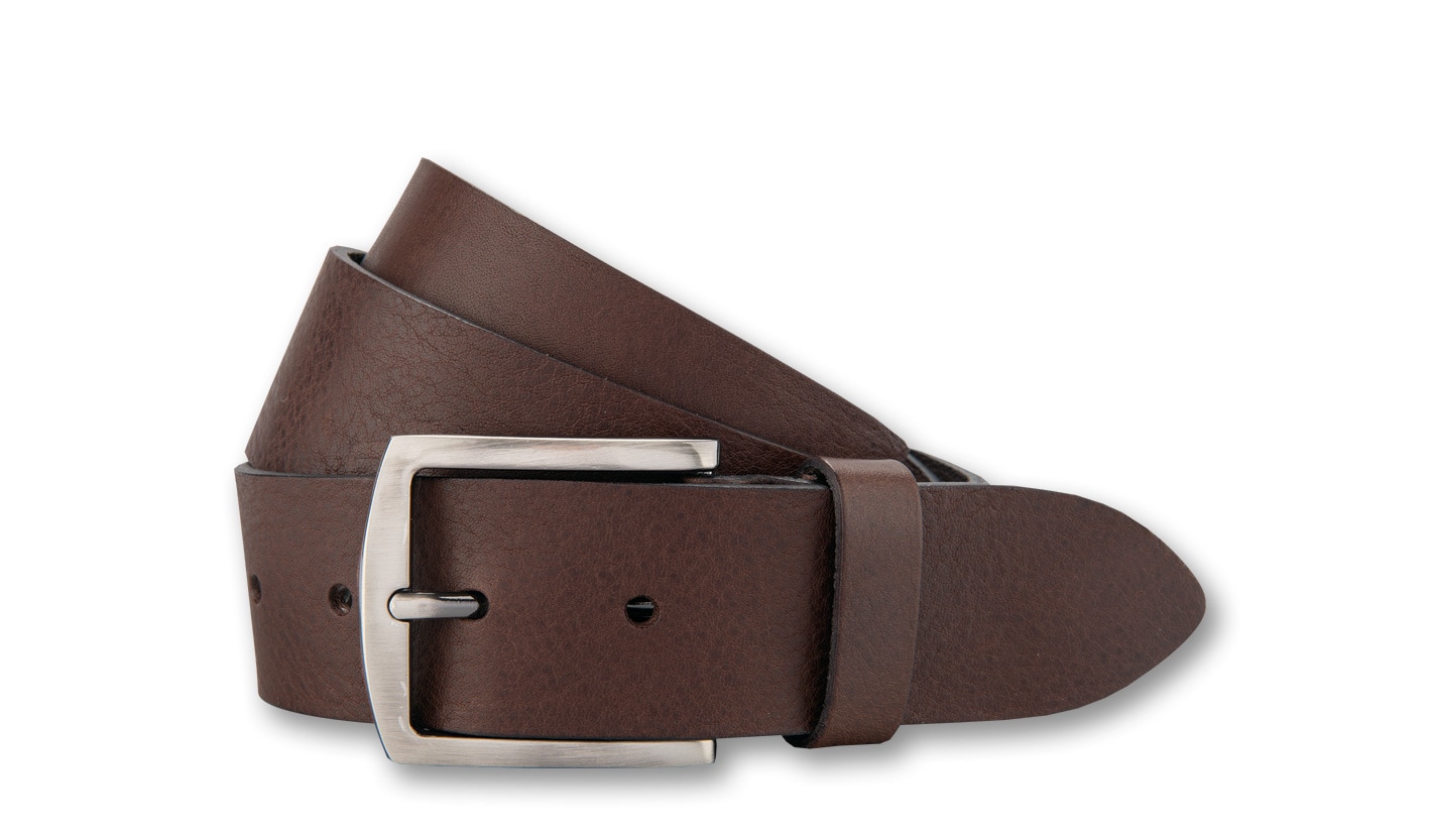 BERND GÖTZ Ledergürtel "Ledergürtel mit moderner mattsilberner Dornschließe günstig online kaufen