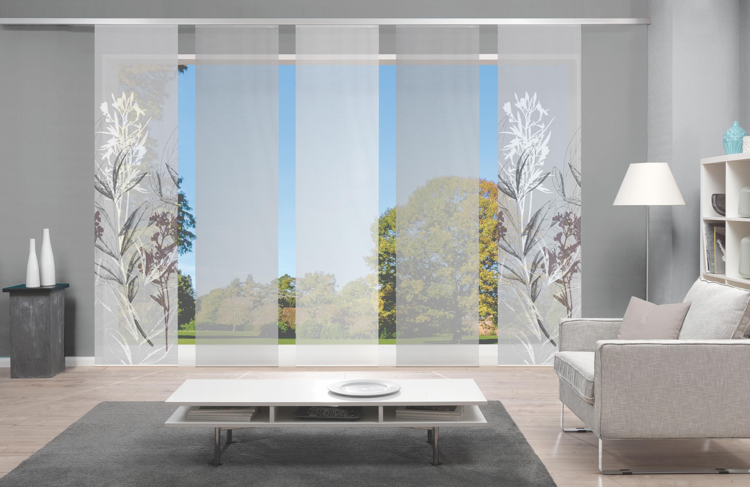 Vision S Schiebegardine "5ER SET SEMORA" Paneelwagen 5 Stk. tlg. HxB: 260x6 günstig online kaufen