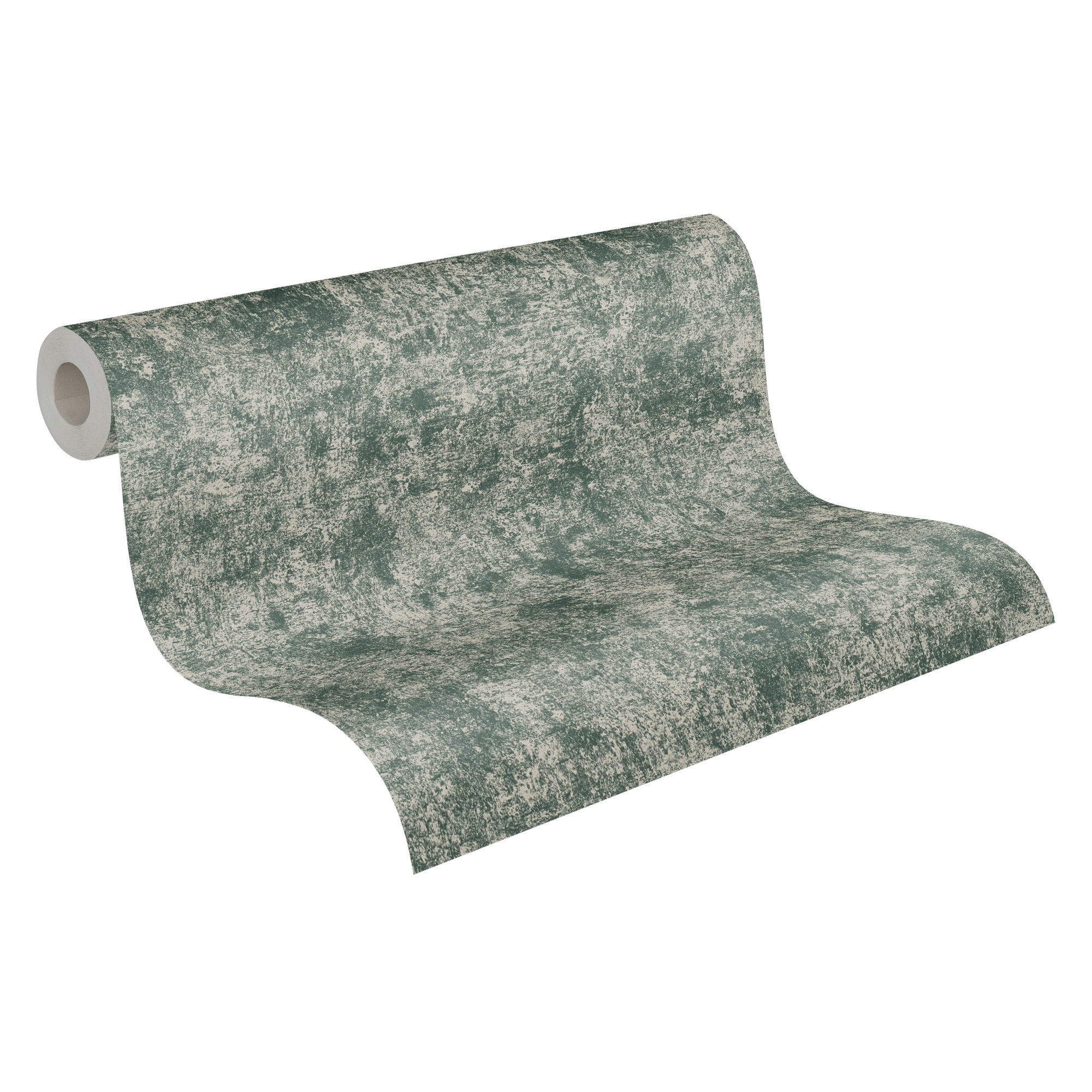 A.S. CRÉATION Vliestapete "Metallic Tapete", B/L: 0,53m x 10,05m, Rollen: 1, grün, Wohnzimmer, Tapeten, Tapete Putzoptik Glatt Tapeten Wohnzimmer