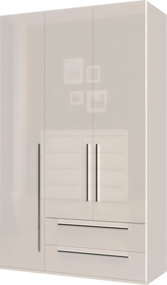 Places of Style Kleiderschrank »Piano, UV lackiert, hochglänzend in beige oder weiß, FSC-zertifiziert«, (Made in Europe), in vielen Breiten, Höhe 224cm, mit Soft-Close Funktion, 2 Schubladen